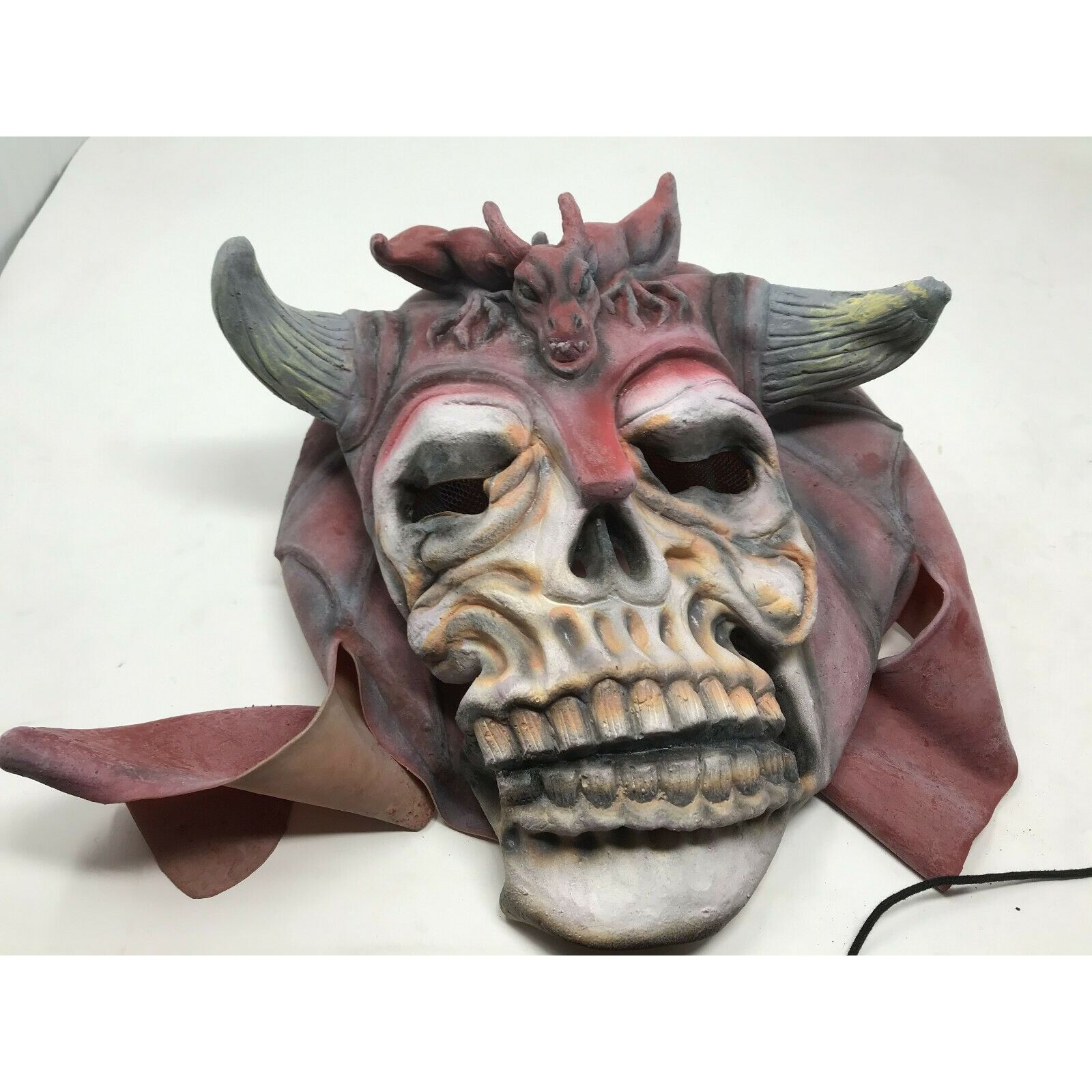Other Halloween Horned Skull Adult Latex Mask w shin guards, cape Size ONE SIZE - 2 Thumbnail