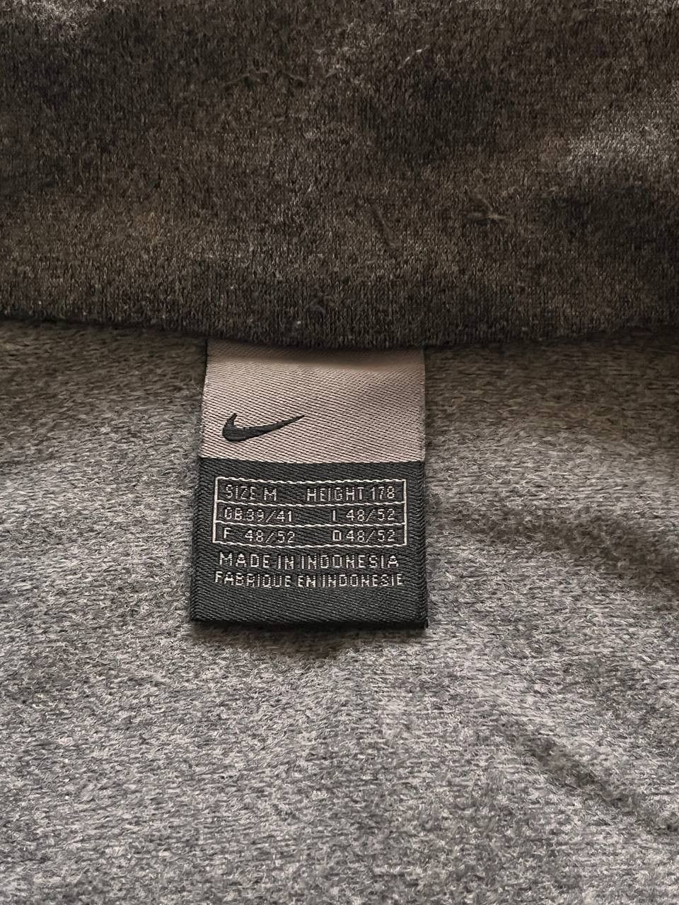 Nike × Vintage Vintage 00s Nike Athletic Zip Up Sweatshirt Grey Medium Size US M / EU 48-50 / 2 - 3 Thumbnail