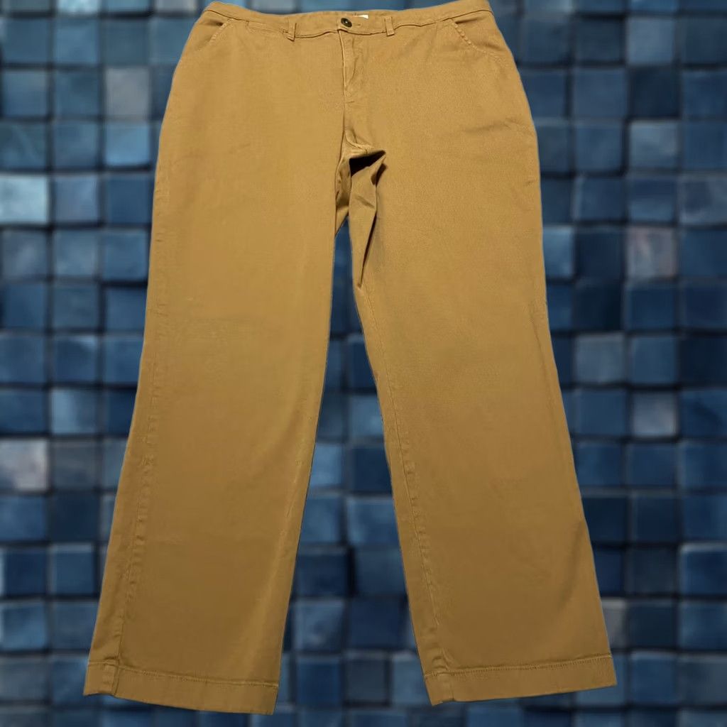 Vintage Garnet Hill Pants Beige Straight Chino High Rise Casual 14 Womens Regular Inseam 27 (No N/A) Size 24" / US 00 / IT 34 - 1 Thumbnail