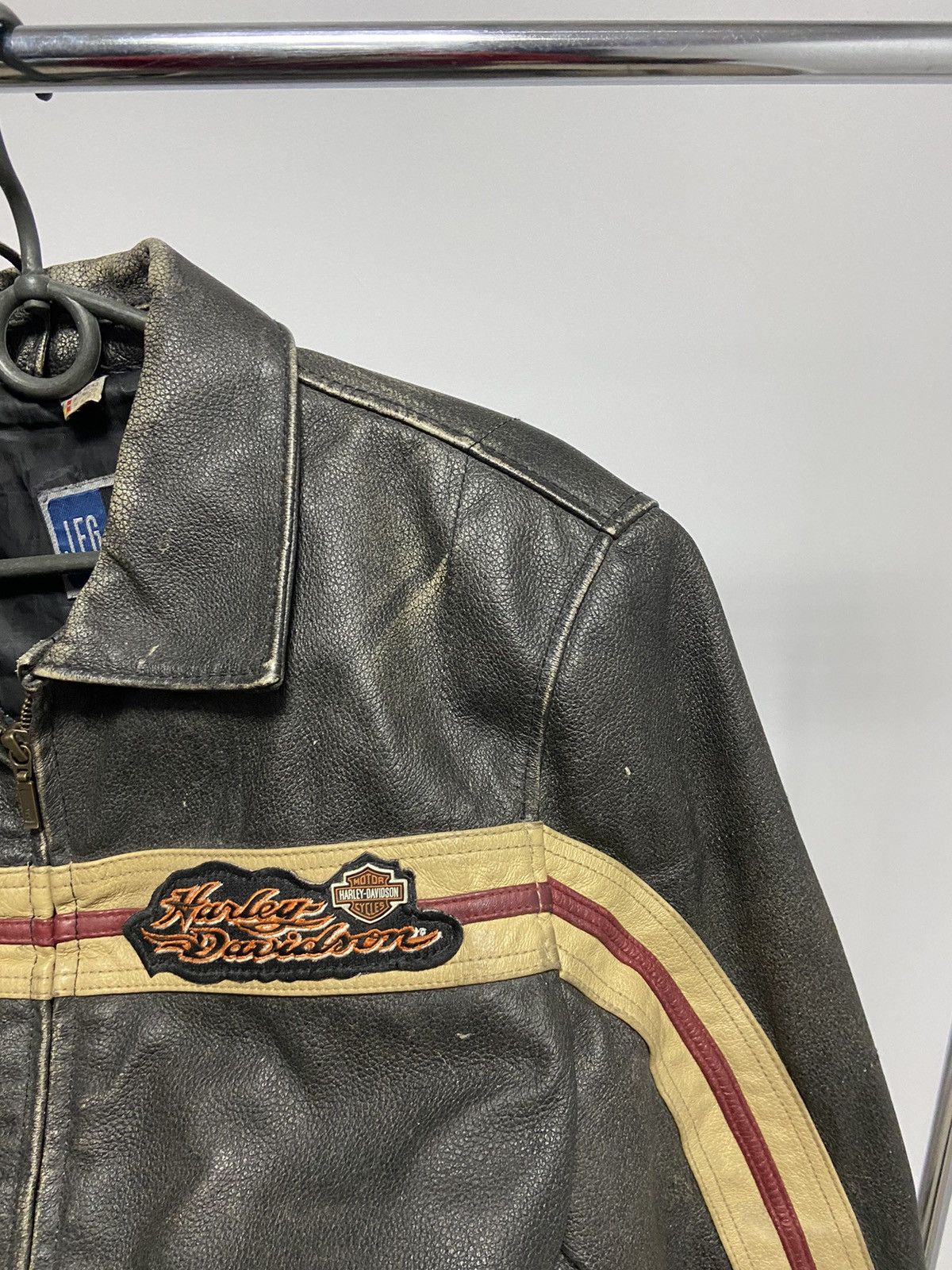 Harley Davidson × Vintage Harley Davidson leather jacket big logo eagle 🦅 moto vintage Size US M / EU 48-50 / 2 - 16 Thumbnail
