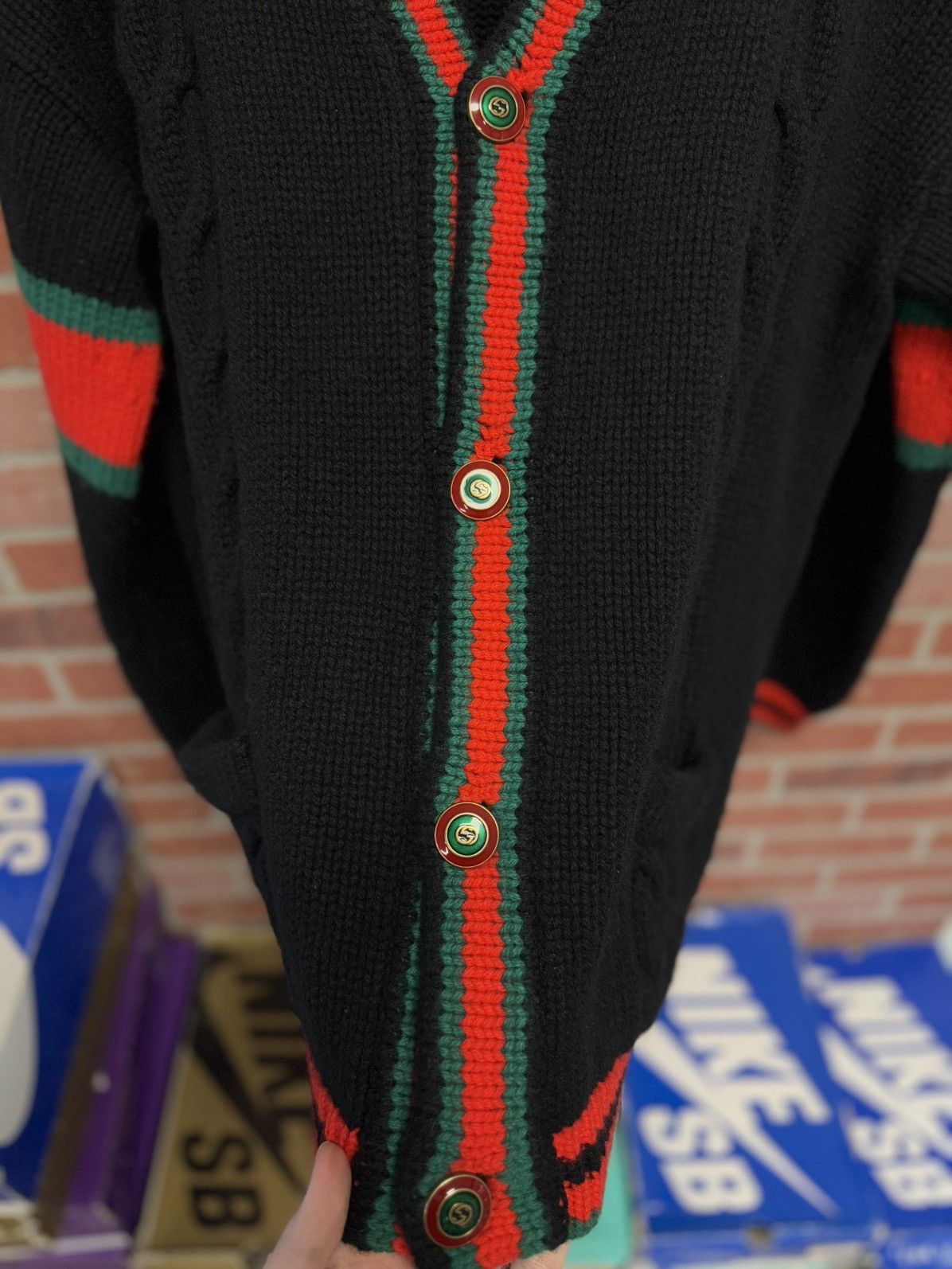 Gucci Gucci Cable Knit Cardigan Size (XXXL) Flawless 🧼 Size US XXL / EU 58 / 5 - 8 Thumbnail