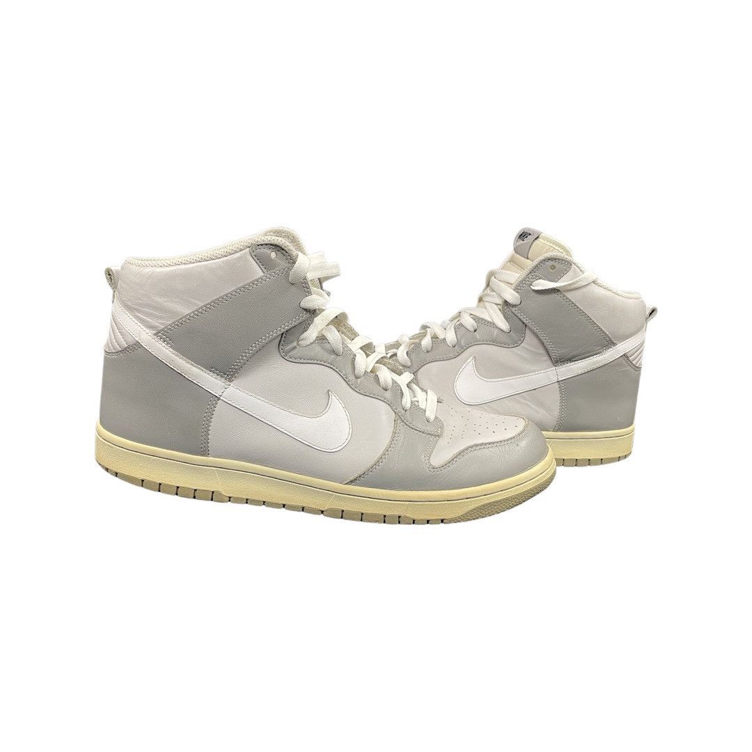 Nike 2005 Nike Dunk Hi Neutral Grey Light White Charcoal Grey Size US 12 / EU 45 - 1 Thumbnail