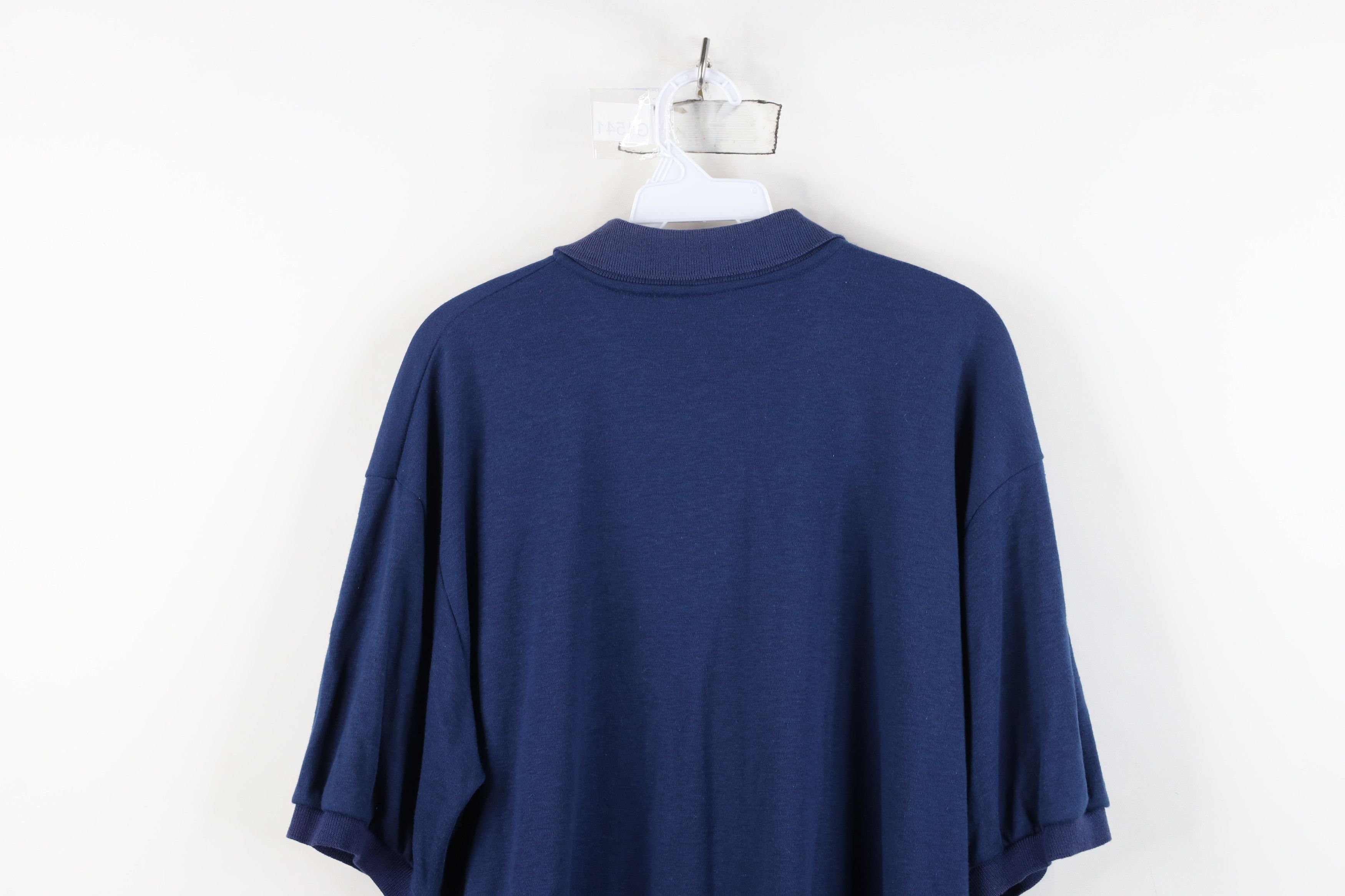 Vintage Deadstock Vintage 80s 90s Streetwear Polo Shirt Blue USA Size US XL / EU 56 / 4 - 13 Thumbnail