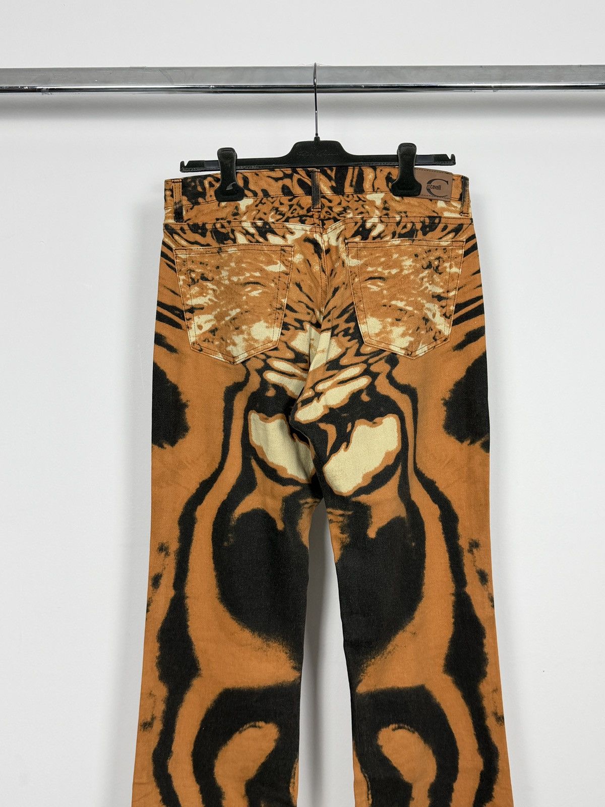 Roberto Cavalli Roberto Cavalli S/S2002 Flared Psychedelic Lava Denim Jeans Size US 32 / EU 48 - 6 Thumbnail