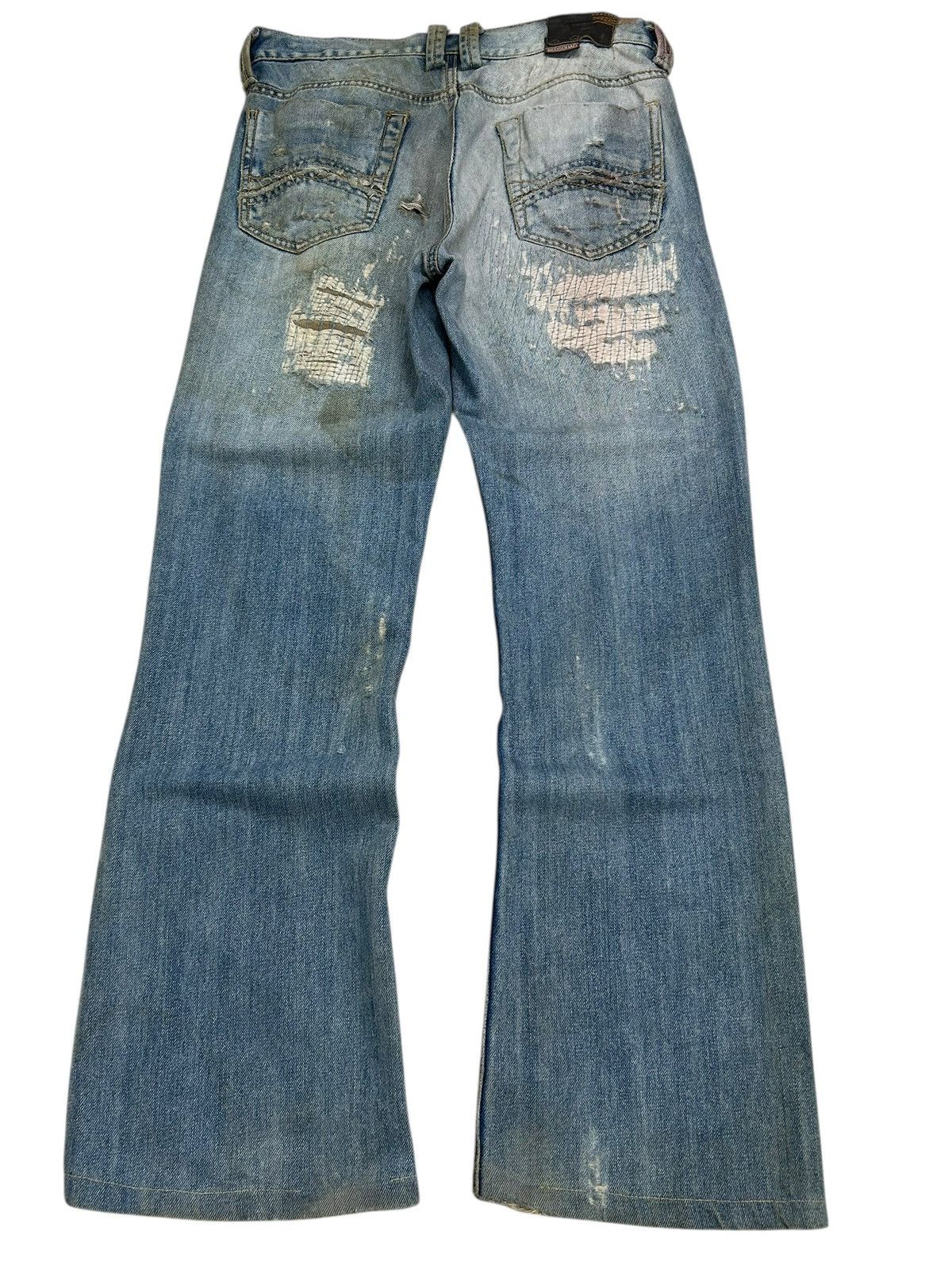 Le Grande Bleu (L.G.B.) Vintage Flare Redsquad Denim Uruboro Stitch Distressed Dirty Size US 30 / EU 46 - 2 Thumbnail