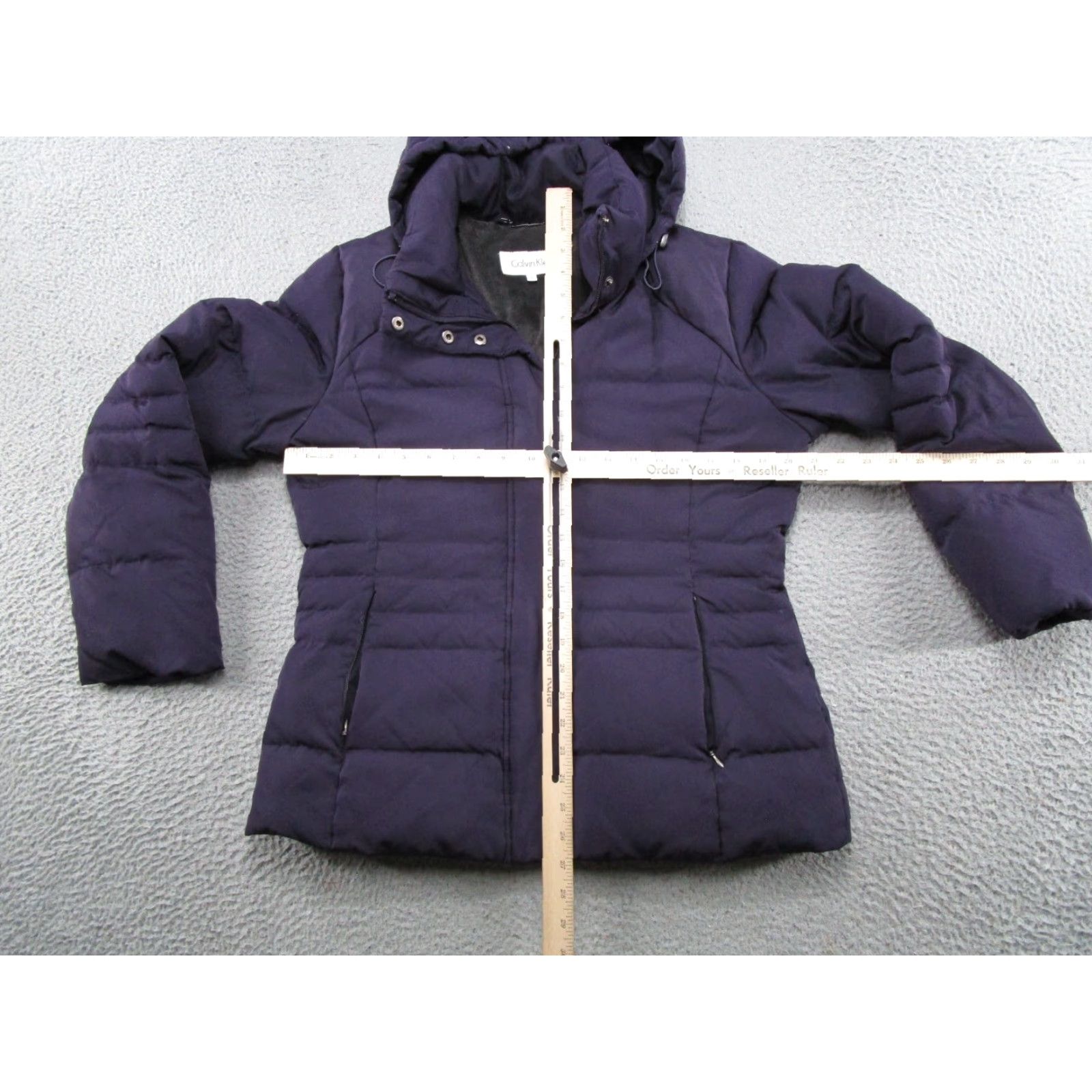 Calvin Klein Calvin Klein Puffer Jacket Women's M Purple Hooded Down Fill Zip Up Read Size M / US 6-8 / IT 42-44 - 6 Thumbnail