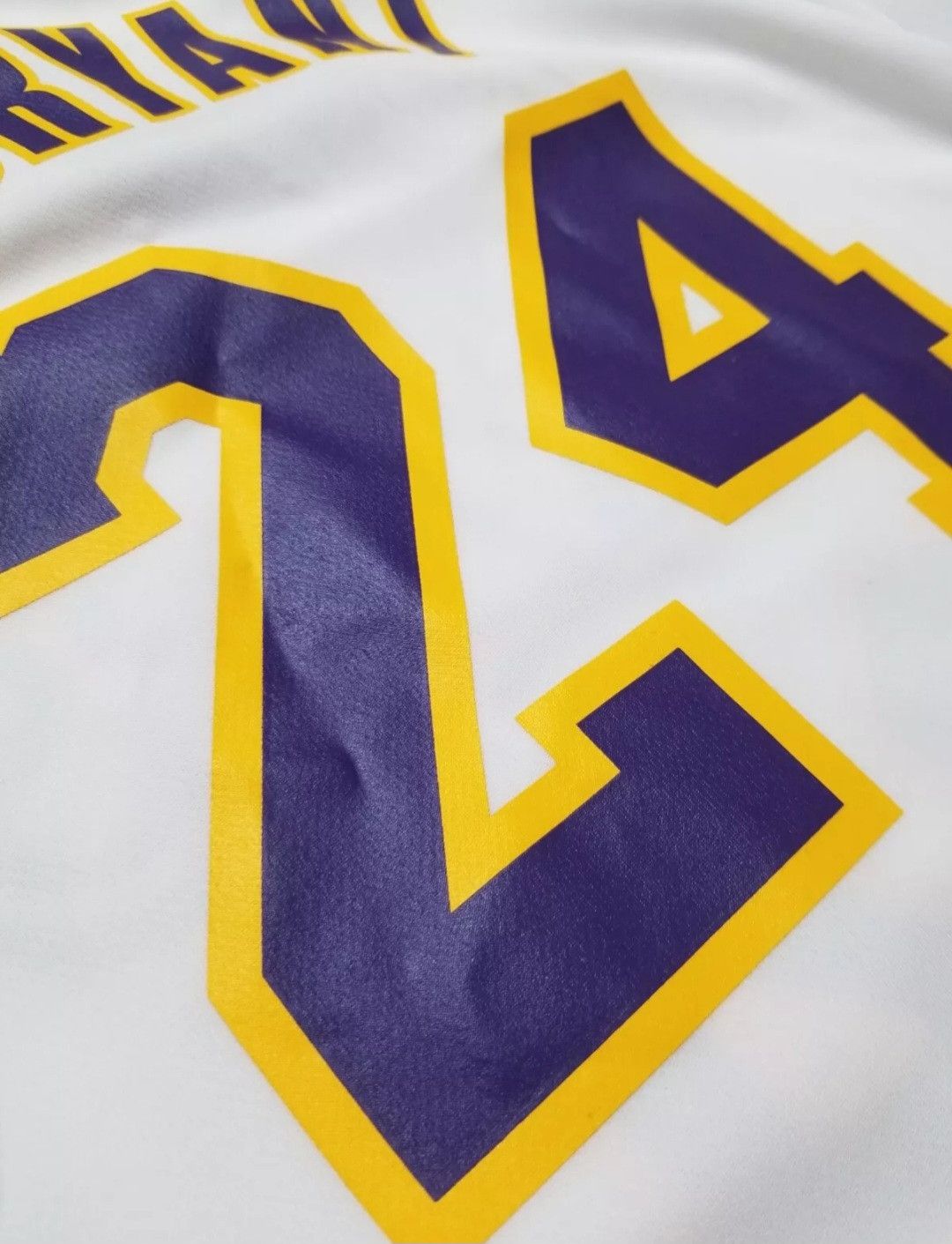 Adidas Los Angeles Lakers Kobe Bryant #24 Adidas NBA White Jersey Size US L / EU 52-54 / 3 - 5 Thumbnail