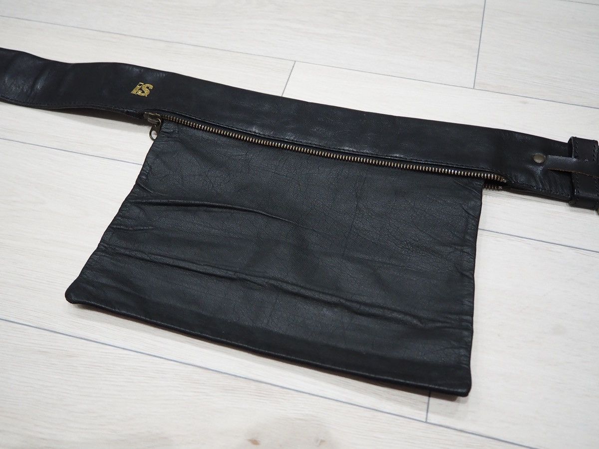 Issey Miyake Rare 80s I.S. Issey Miyake Convertible Zipper Leather Belt Size ONE SIZE - 3 Thumbnail