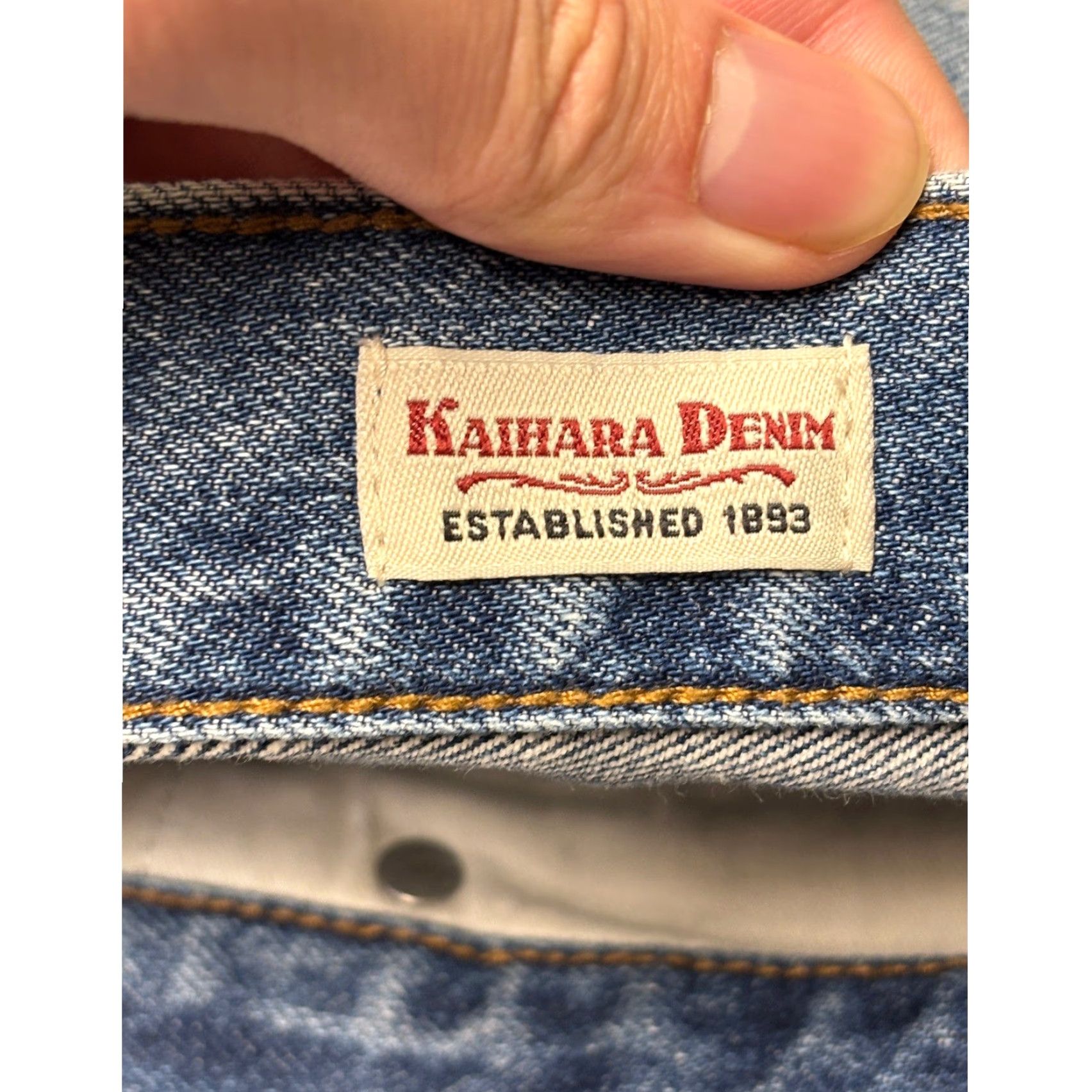 Madewell Madewell Jeans Mens Kaihara Denim Straight Leg Distressed 31 W 31x32 Blue Medium Cotton 5-Pocket Button Zip Modern Casual Mens Size US 31 - 6 Thumbnail