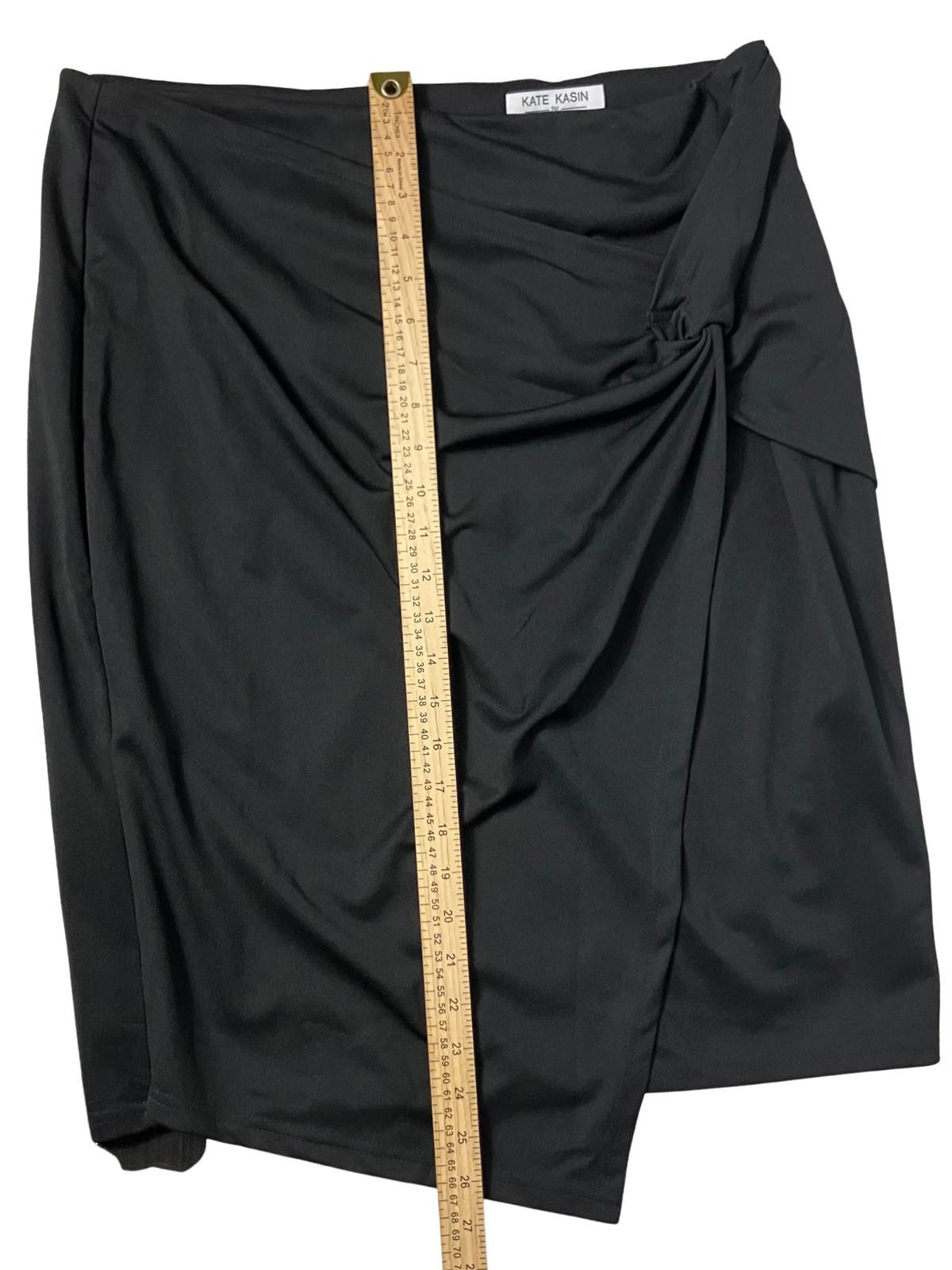 Other Kate Kasin Black Draped Wrap Skirt 2XL Size 42" / US 20 - 3 Thumbnail
