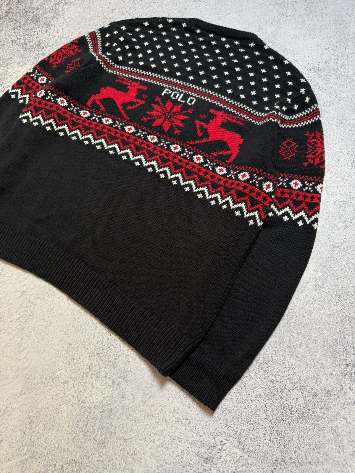 Polo Ralph Lauren RRL Style Fair Isle Nordic Cotton Cashmere Crewneck Sweater Size US XXL / EU 58 / 5 - 12 Thumbnail