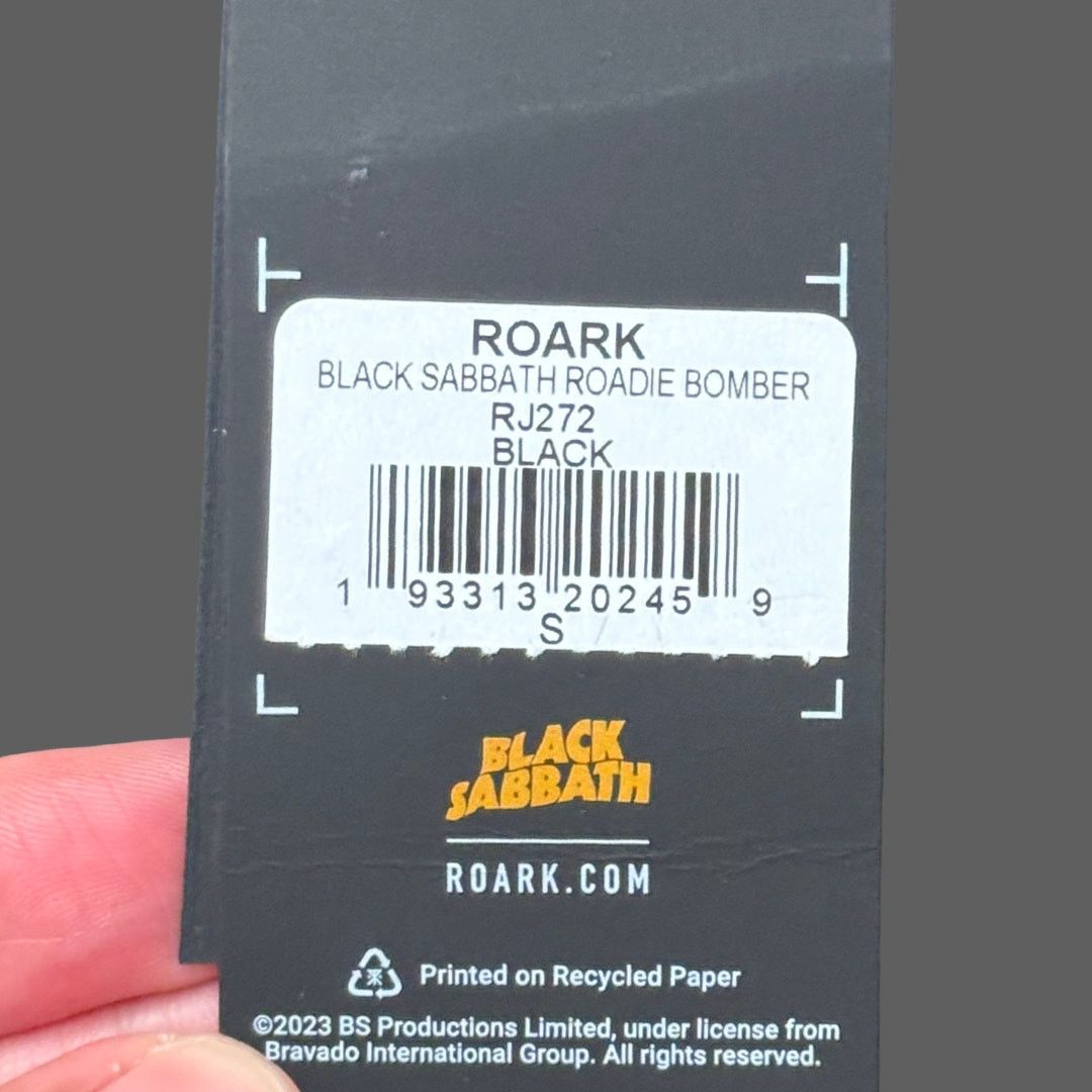 Roark Roark Black Sabbath Roadie Bomber Jacket Size Small NWT Size US S / EU 44-46 / 1 - 4 Thumbnail