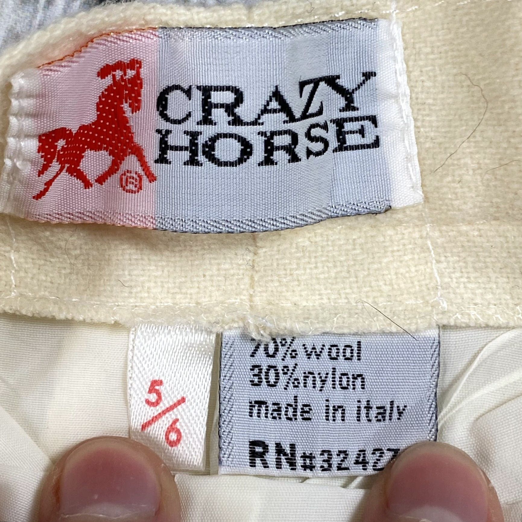 Vintage VINTAGE Crazy Horse High Waisted Mom Jeans Pants Size 5/6 Ivory Wool 80s Womens Size 27" / US 4 / IT 40 - 6 Thumbnail