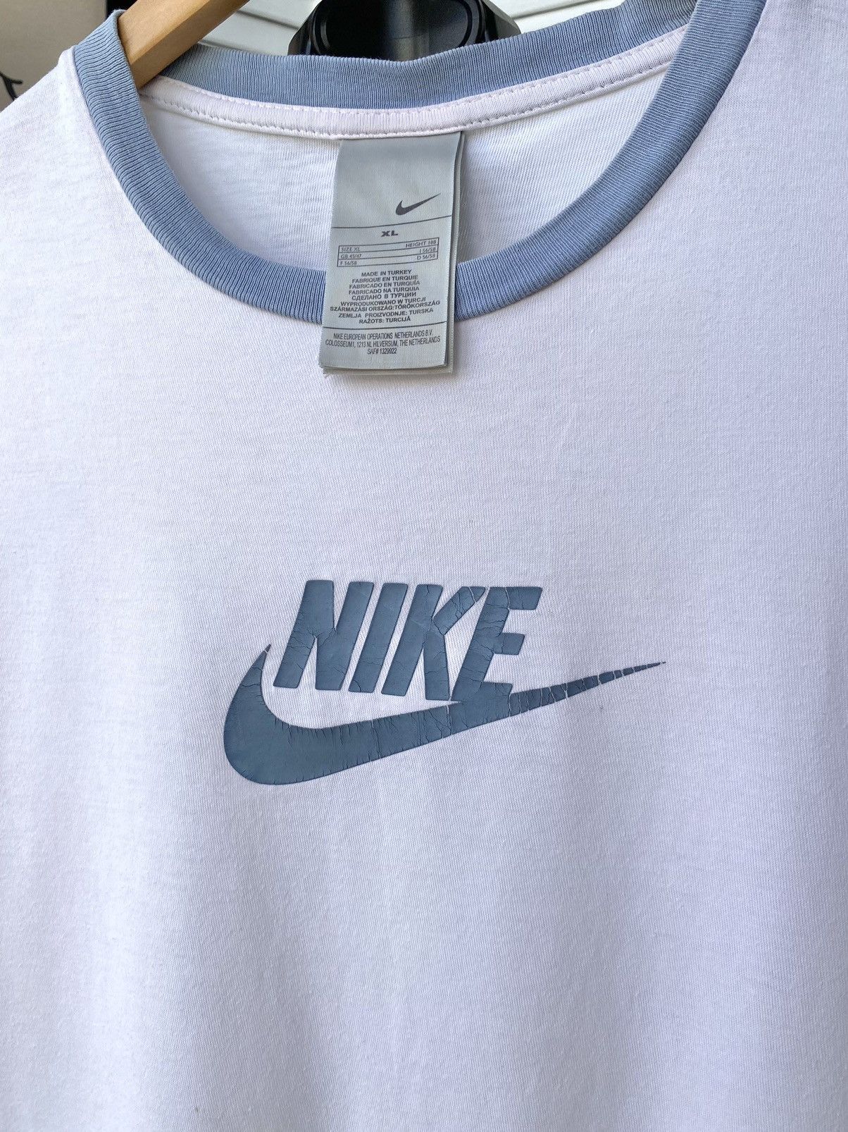 Nike × Vintage Nike Vintage Center Swoosh Logo Retro Style Tee Shirt Size US XL / EU 56 / 4 - 7 Thumbnail