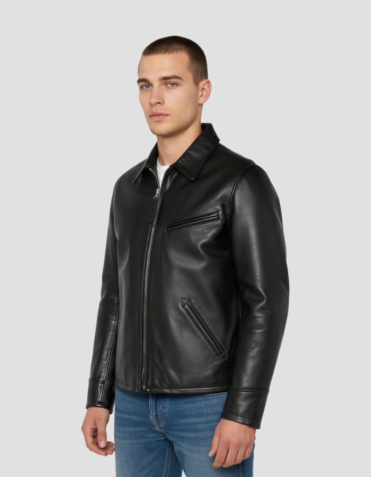 Schott 🖤 Schott NYC Black Leather Jacket Vintage Style Biker Size L Size US L / EU 52-54 / 3 - 2 Thumbnail