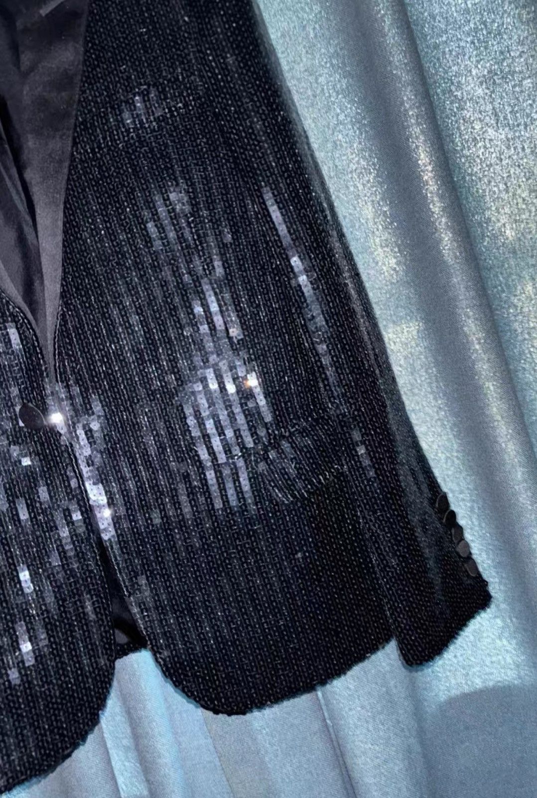 Saint Laurent Paris Saint Laurent SLP 2013FW Black Scale Smoking Jacket Size S / US 4 / IT 40 - 4 Thumbnail