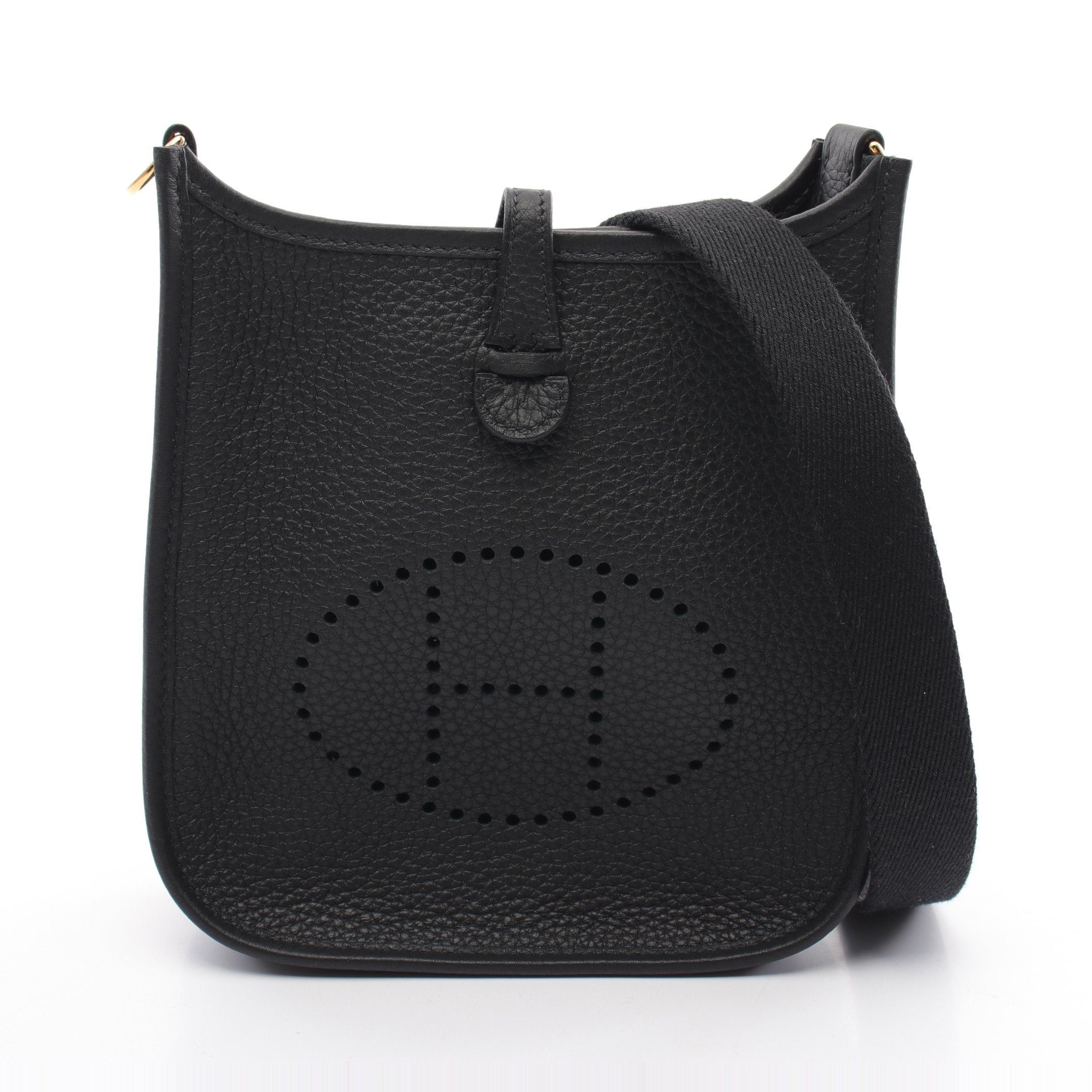 Hermes Hermes Evelyn Tpm Amazon Shoulder Bag Clemence Leather Black Gold Hardware Double Engraved Size ONE SIZE - 1 Thumbnail