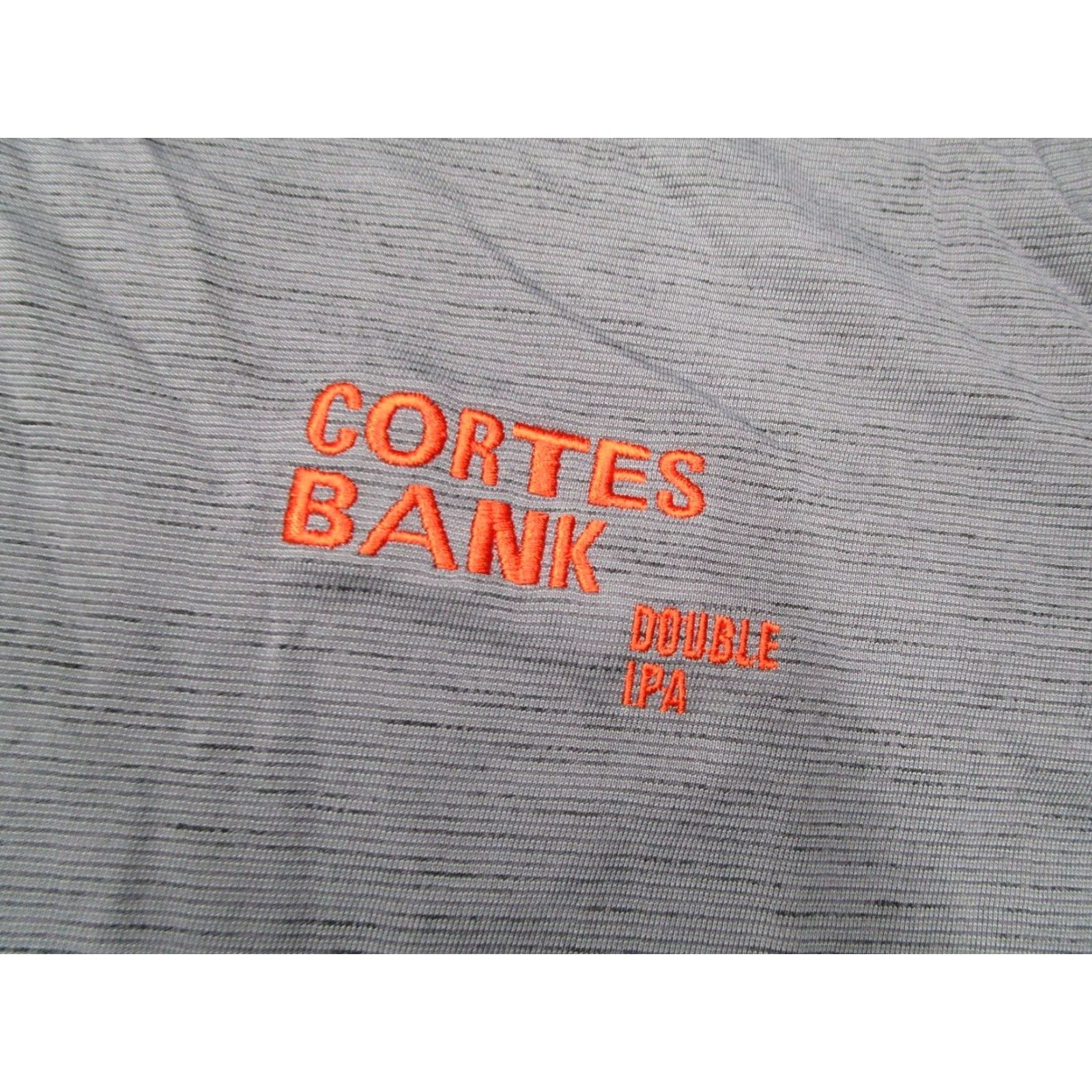 TravisMathew Travis Mathew Shirt Mens Medium Gray Auckland Slub Polo Beer Golden Road Embroidered Sleeve Golf Casual Workwear Size US M / EU 48-50 / 2 - 4 Thumbnail
