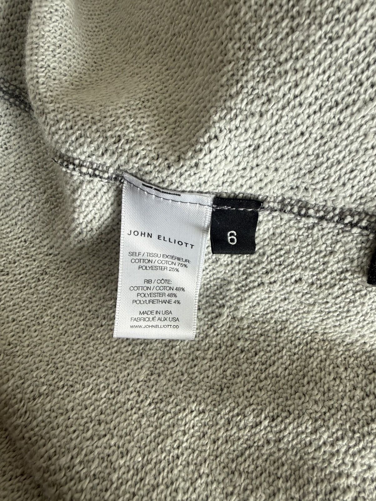 John Elliott John Elliott Side Zip Hoodie Heather Gray Size 6 (XL) Size US XL / EU 56 / 4 - 3 Thumbnail