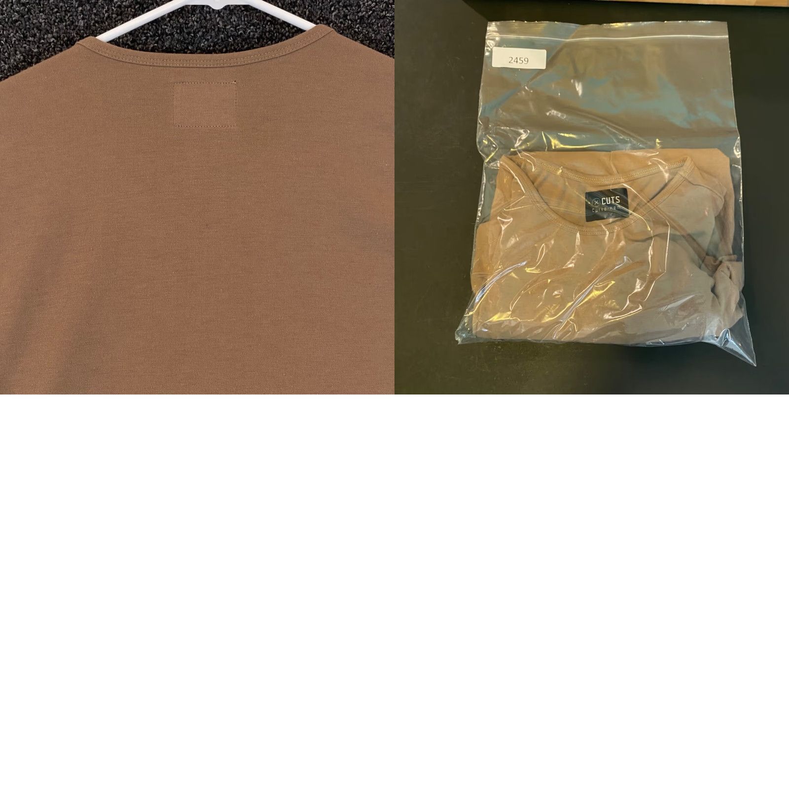 Cuts Cuts Shirt Mens 2XL Brown Blue Short Sleeve T-Shirt Casual Drop Curve-Hem Logo Top Size US XXL / EU 58 / 5 - 8 Thumbnail