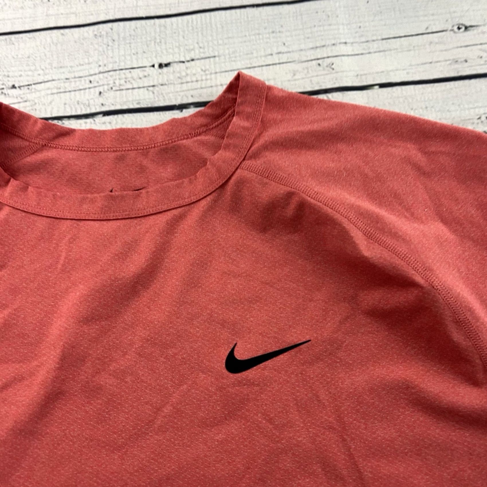 Nike Nike Dri-Fit Athletic Short Sleeve T Shirt Men L Salmon Pink Size US L / EU 52-54 / 3 - 2 Thumbnail
