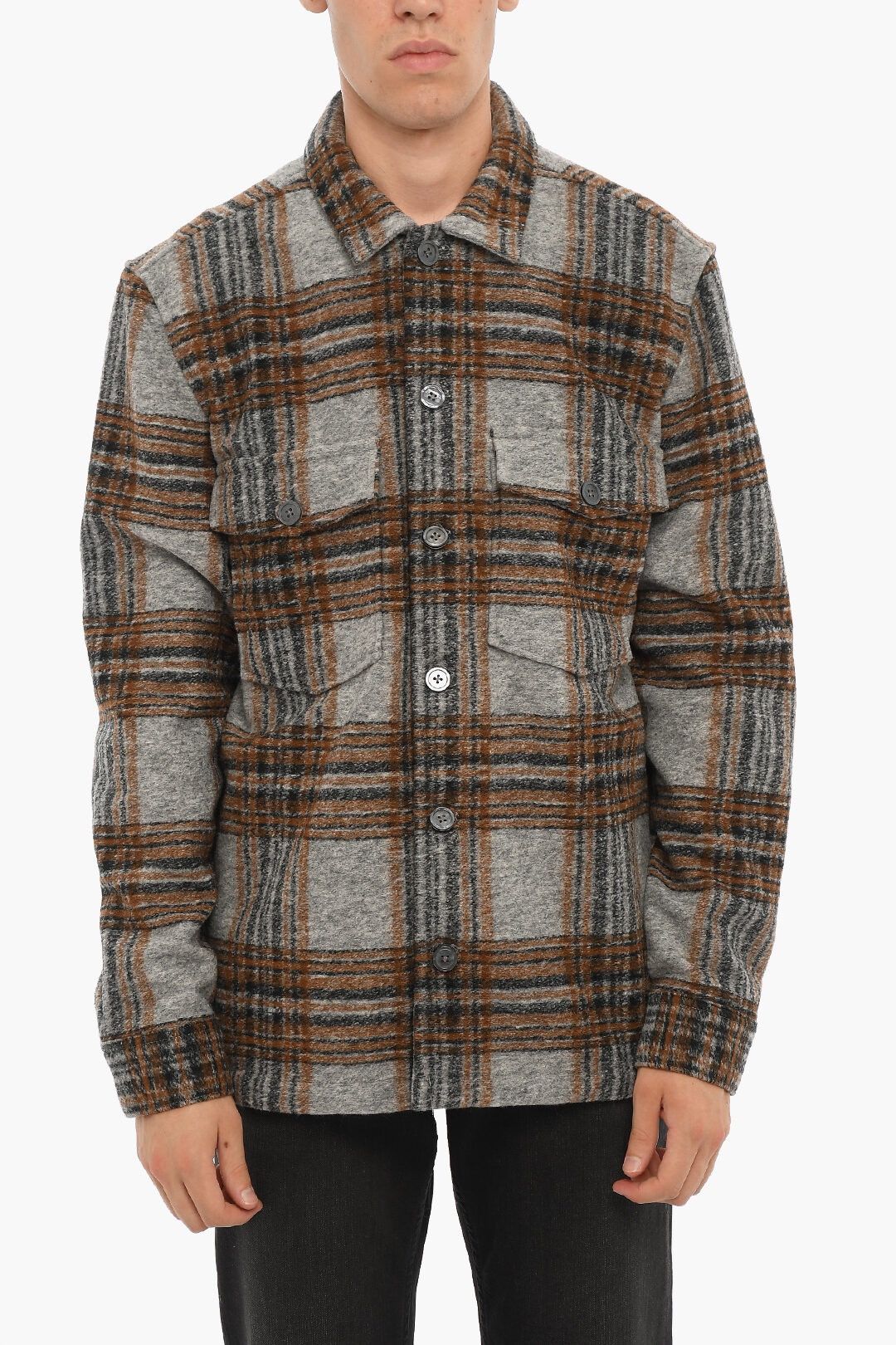 Allsaints Allsaints district checkered over shirt Size US M / EU 48-50 / 2 - 1 Thumbnail