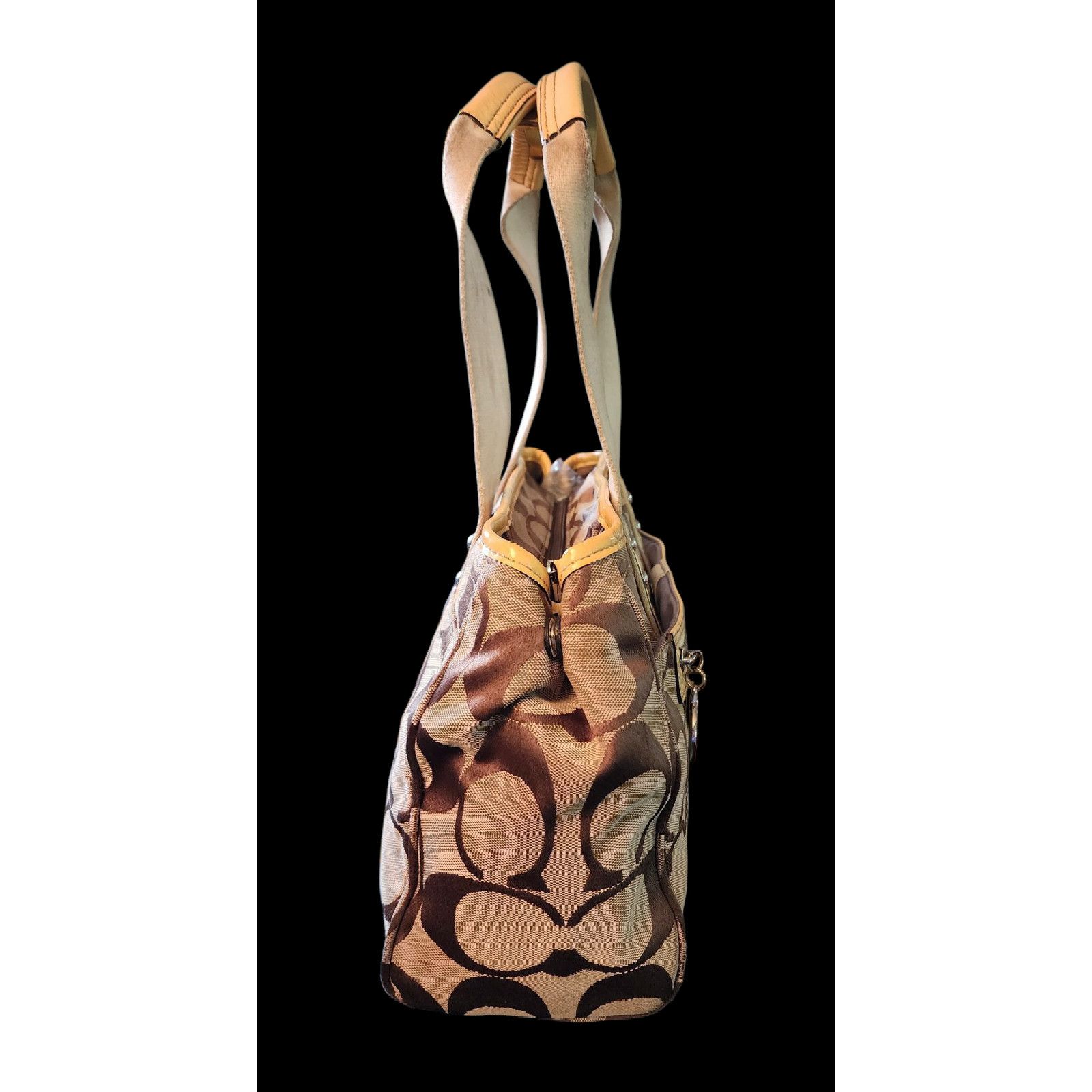 Coach Coach F14878 Daisy Collection Tote Khaki Shoulder Purse Size ONE SIZE - 3 Thumbnail