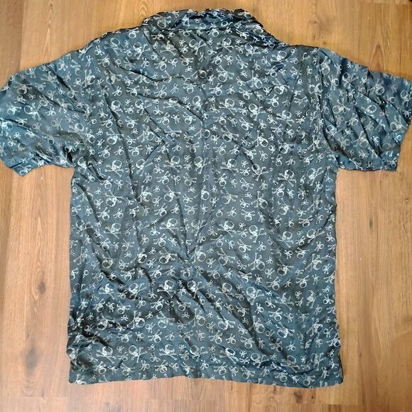 Other Vintage Y2K ODO Skulls Silk Button Shirt Size US XL / EU 56 / 4 - 6 Thumbnail