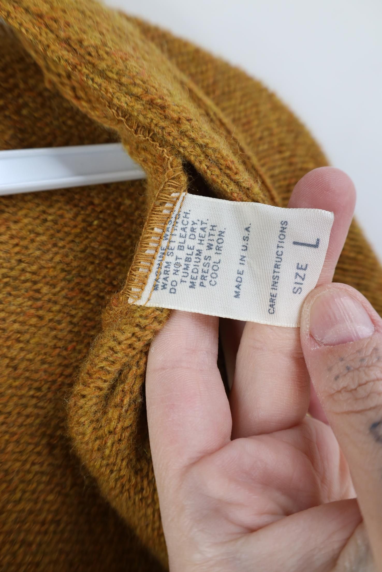 Vintage Vintage 60s Streetwear Cobain Sweater Mustard Yellow USA Size US L / EU 52-54 / 3 - 10 Thumbnail