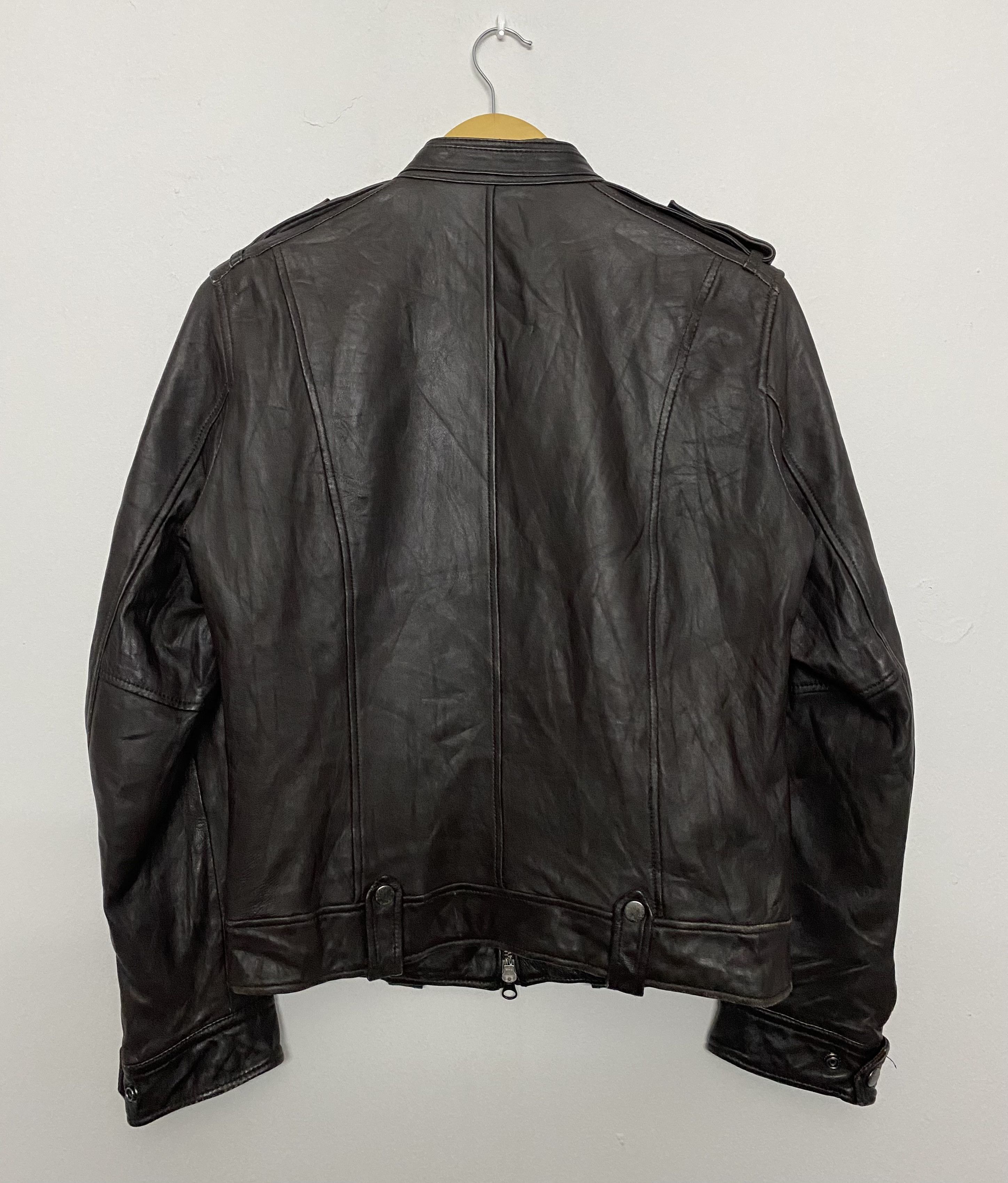 Michel Klein Michel Klein Homme Paris Sheepskin Leather Biker Jacket Size US S / EU 44-46 / 1 - 2 Thumbnail