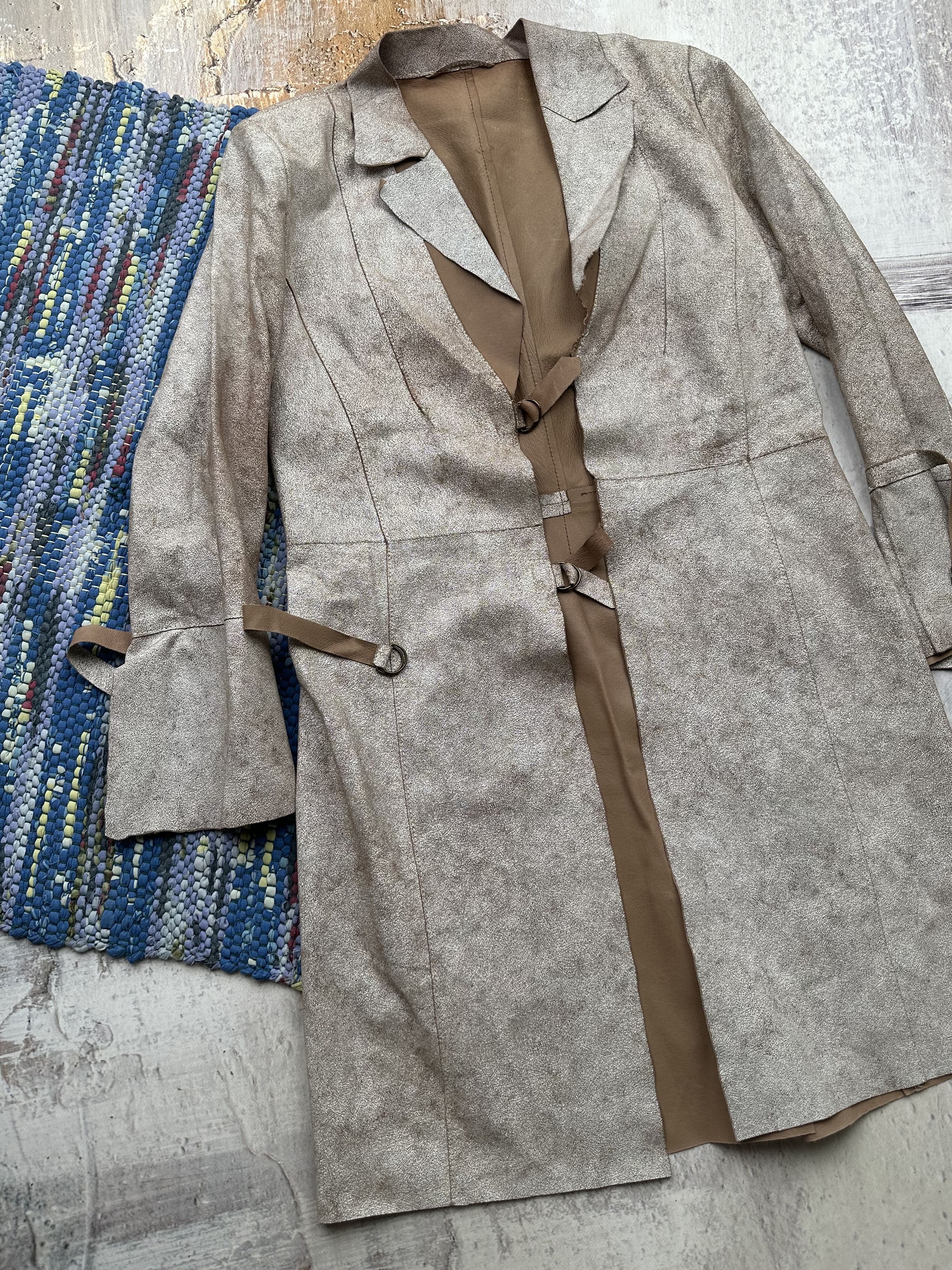 Vintage Vintage Leather Faded Coat A718(107)D15 Size M / US 6-8 / IT 42-44 - 2 Thumbnail