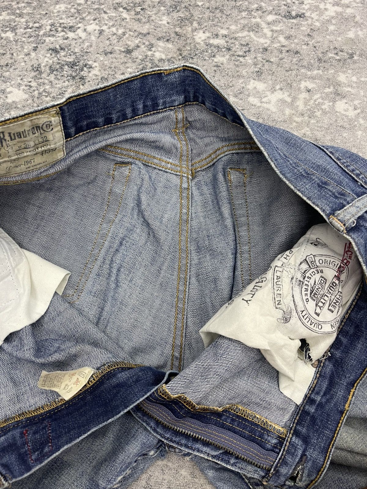 RRL Ralph Lauren Vintage Polo Ralph Lauren Baggy Distressed Denim Size US 36 / EU 52 - 12 Thumbnail