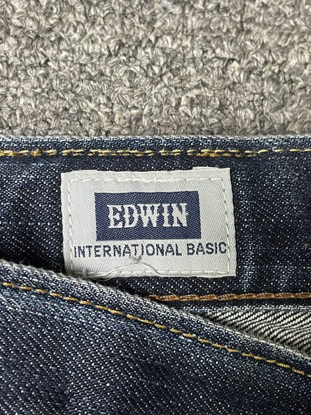 Edwin × Vintage Vintage EDWIN 404 Ripped Straight Cut Jeans (92) Size US 34 / EU 50 - 5 Thumbnail