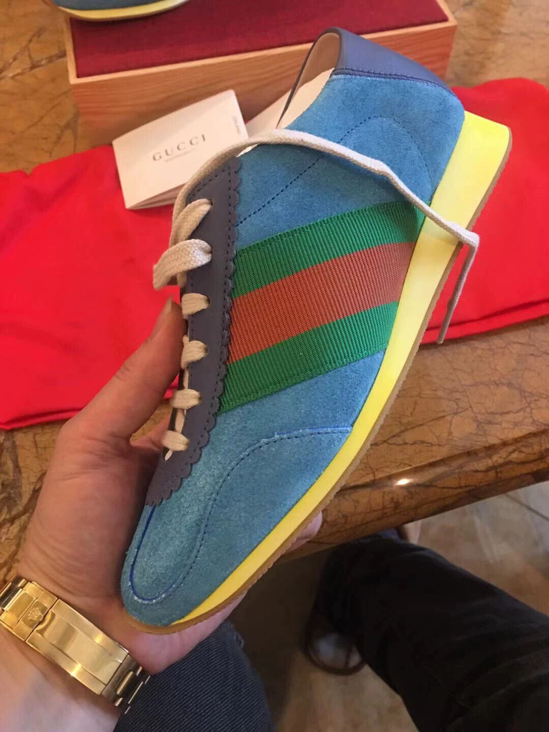 Gucci Gucci Women's Red Dad Shoe Size 36 Size US 5.5 / IT 35.5 - 2 Thumbnail