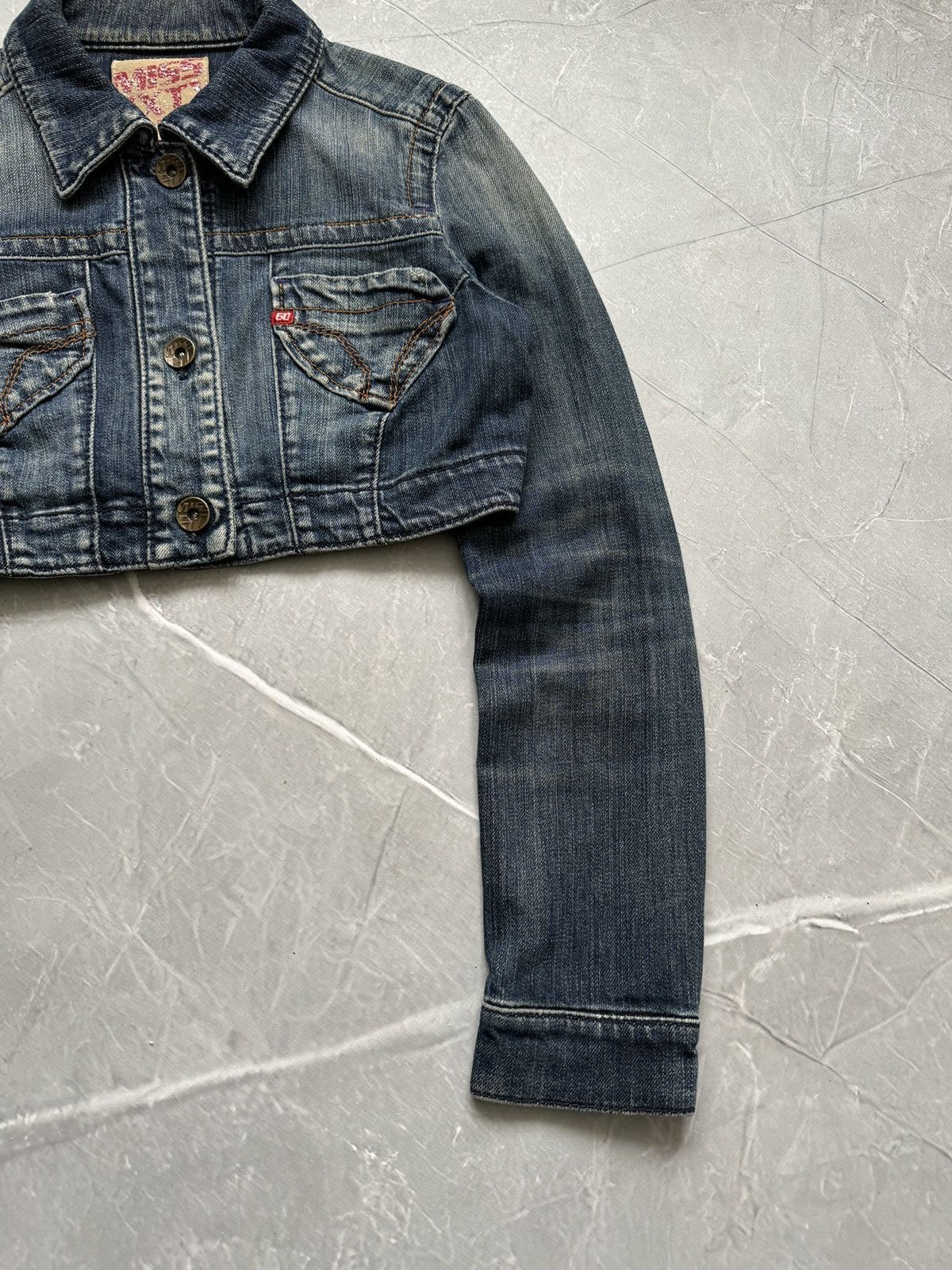 Miss Sixty Vintage Miss Sixtry Cropped Denim Jacket Y2K Avant Garde Size S / US 4 / IT 40 - 6 Thumbnail