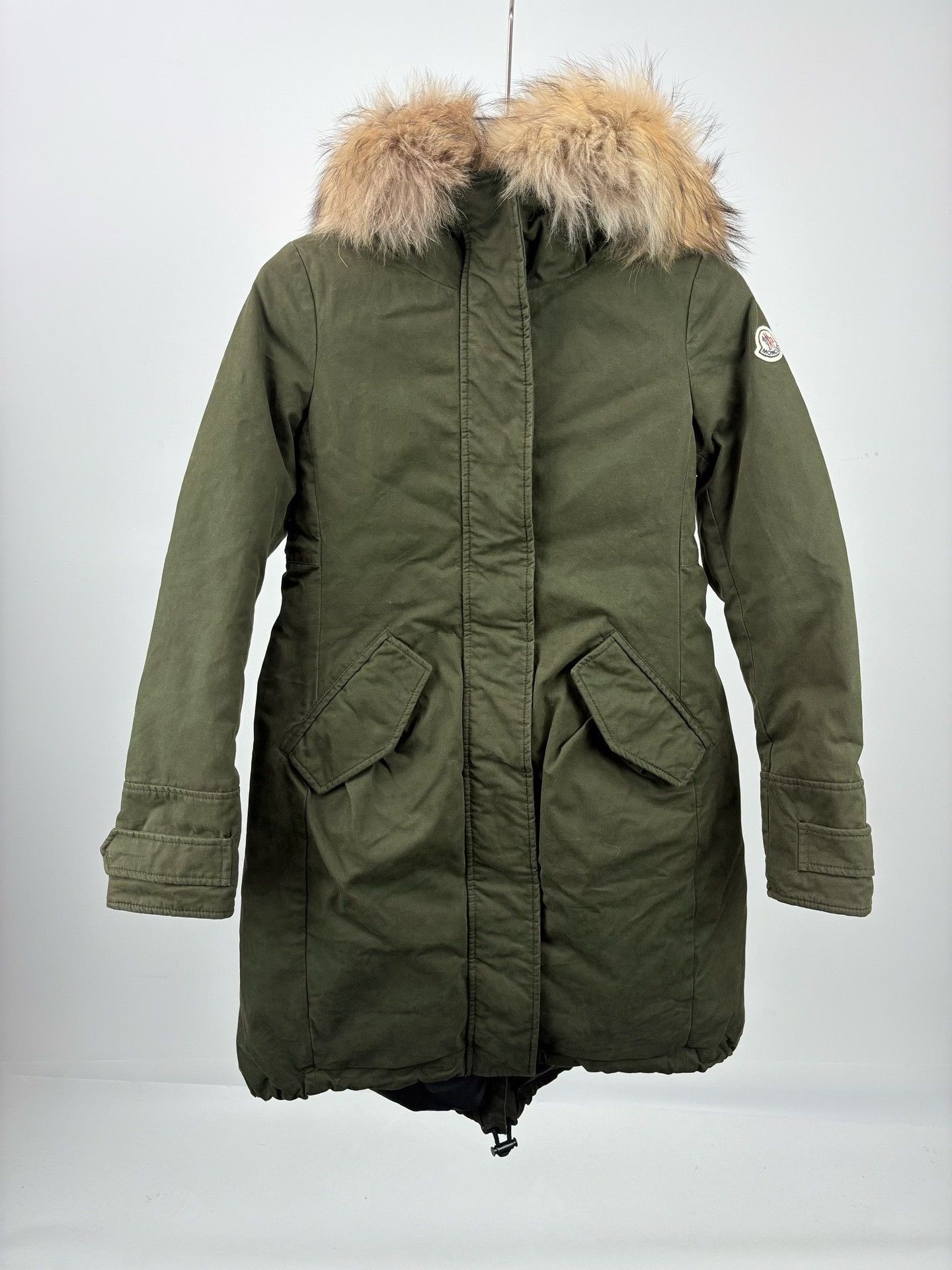 Moncler Moncler Evanthis Long Fur Collar Down Parka Size XS / US 0-2 / IT 36-38 - 1 Thumbnail