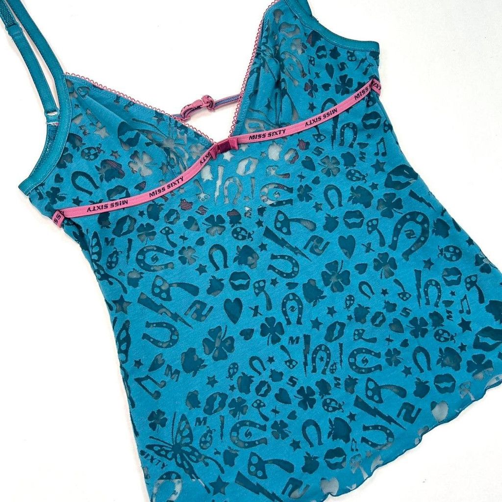 Miss Sixty y2k Miss Sixty blue 'lucky' tank top Size M / US 6-8 / IT 42-44 - 5 Thumbnail