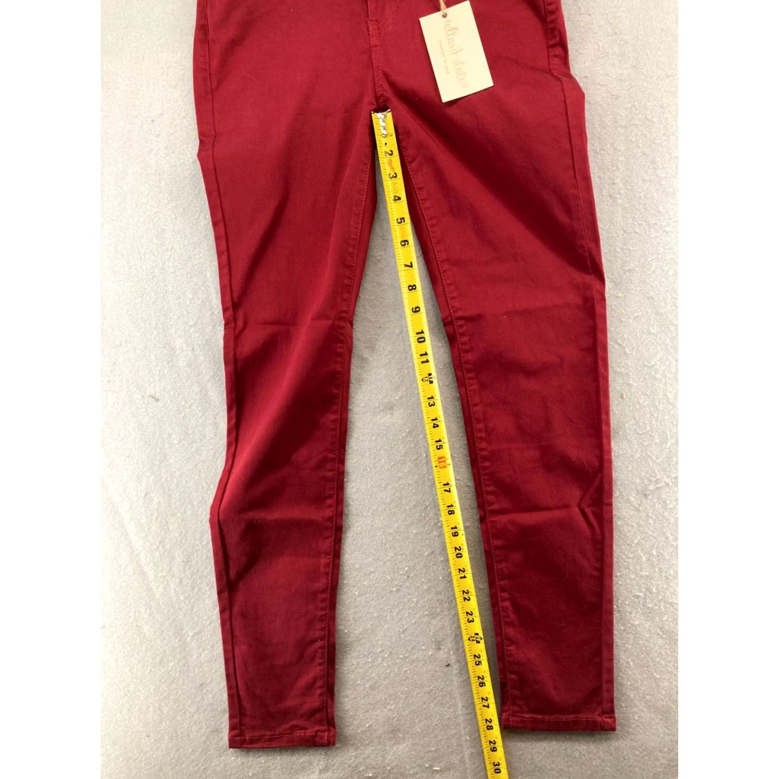 Vintage Altar'd State Pants Women's 28 Red Straight Leg NWT Denim 28in Inseam Size 28" / US 6 / IT 42 - 5 Thumbnail