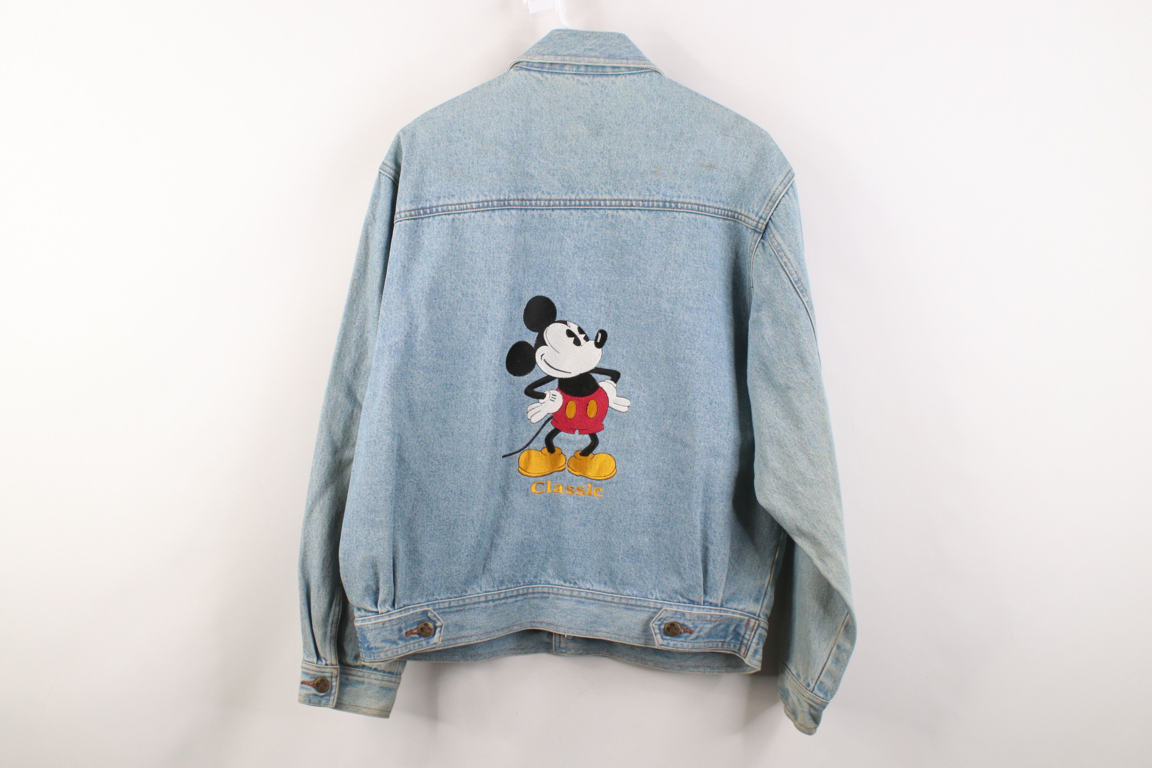 Disney Vintage 90s Disney Mickey Mouse Denim Trucker Jacket Blue Size US M / EU 48-50 / 2 - 13 Thumbnail