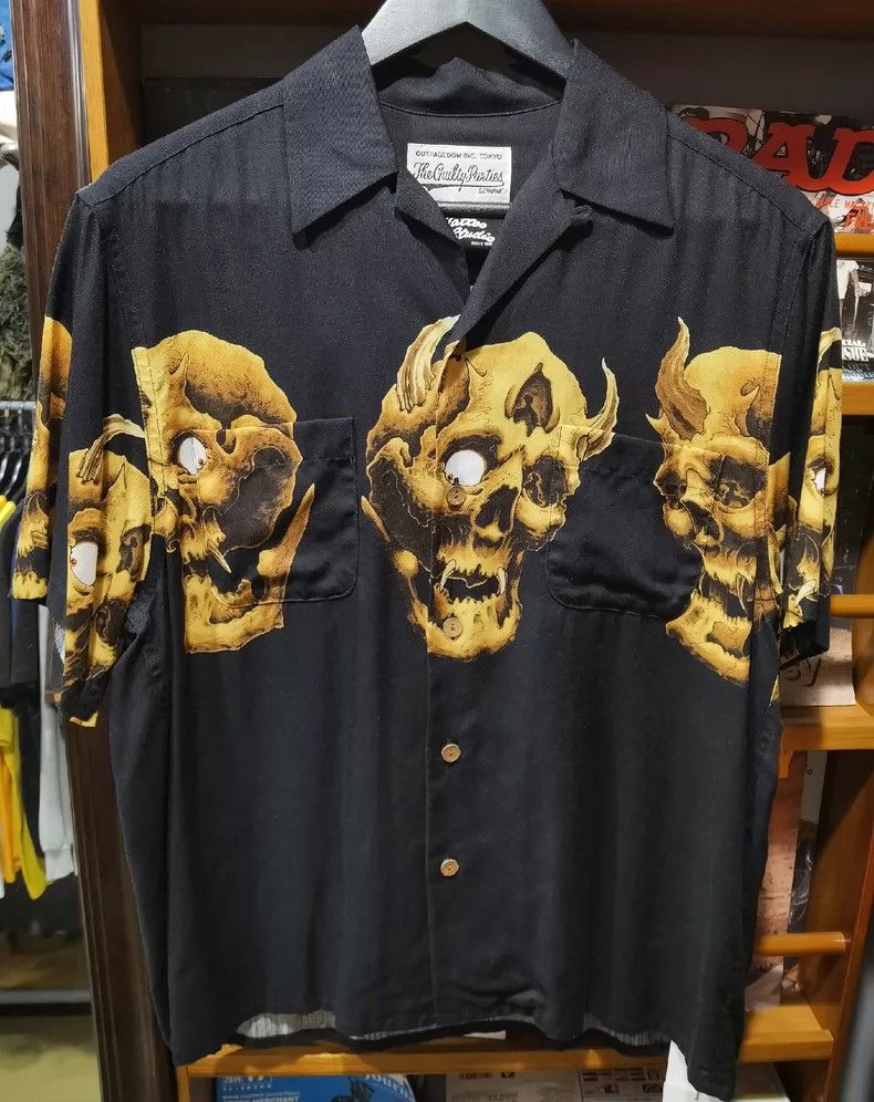 Wacko Maria WACKO MARIA Skull Pattern Short Sleeve Shirt
