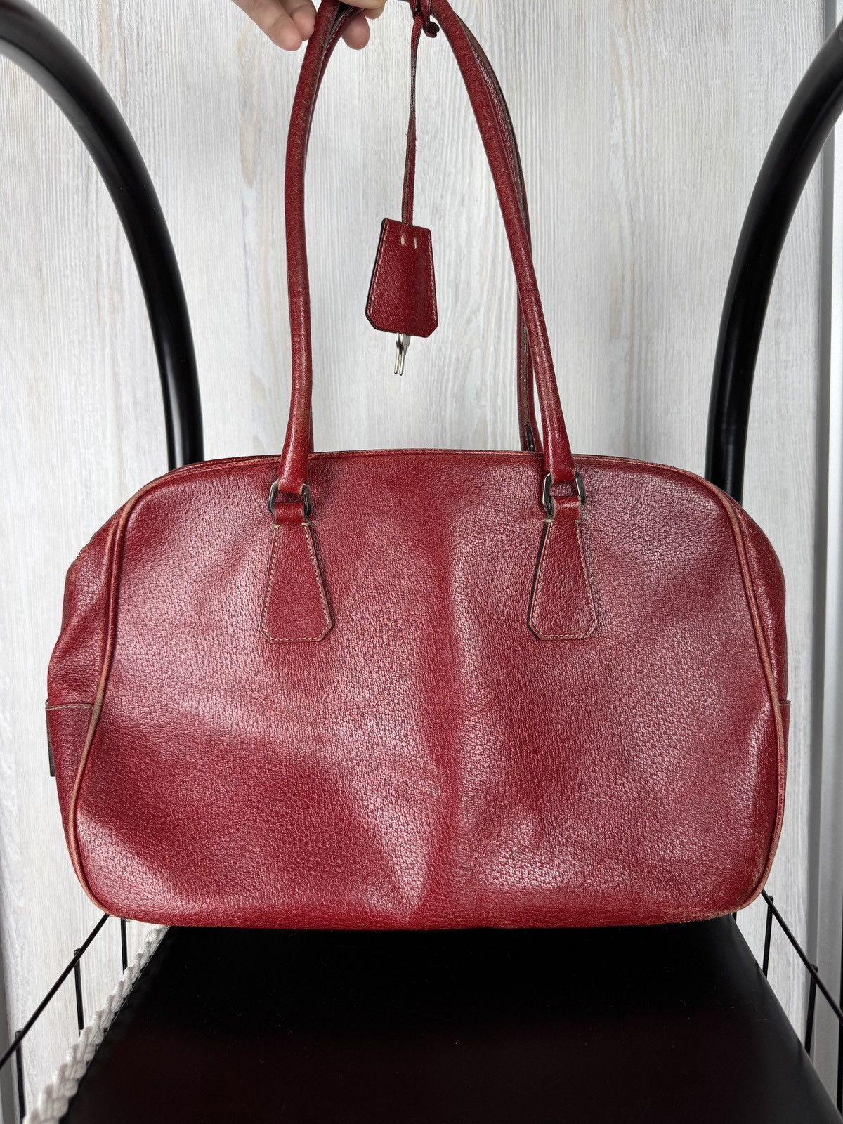 Prada Prada Saffiano Red leather handbag Size ONE SIZE - 5 Thumbnail