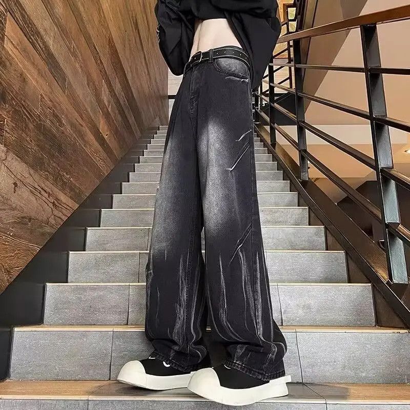 Japanese Brand Retro loose washed gradient jeans Size US 32 / EU 48 - 1 Thumbnail