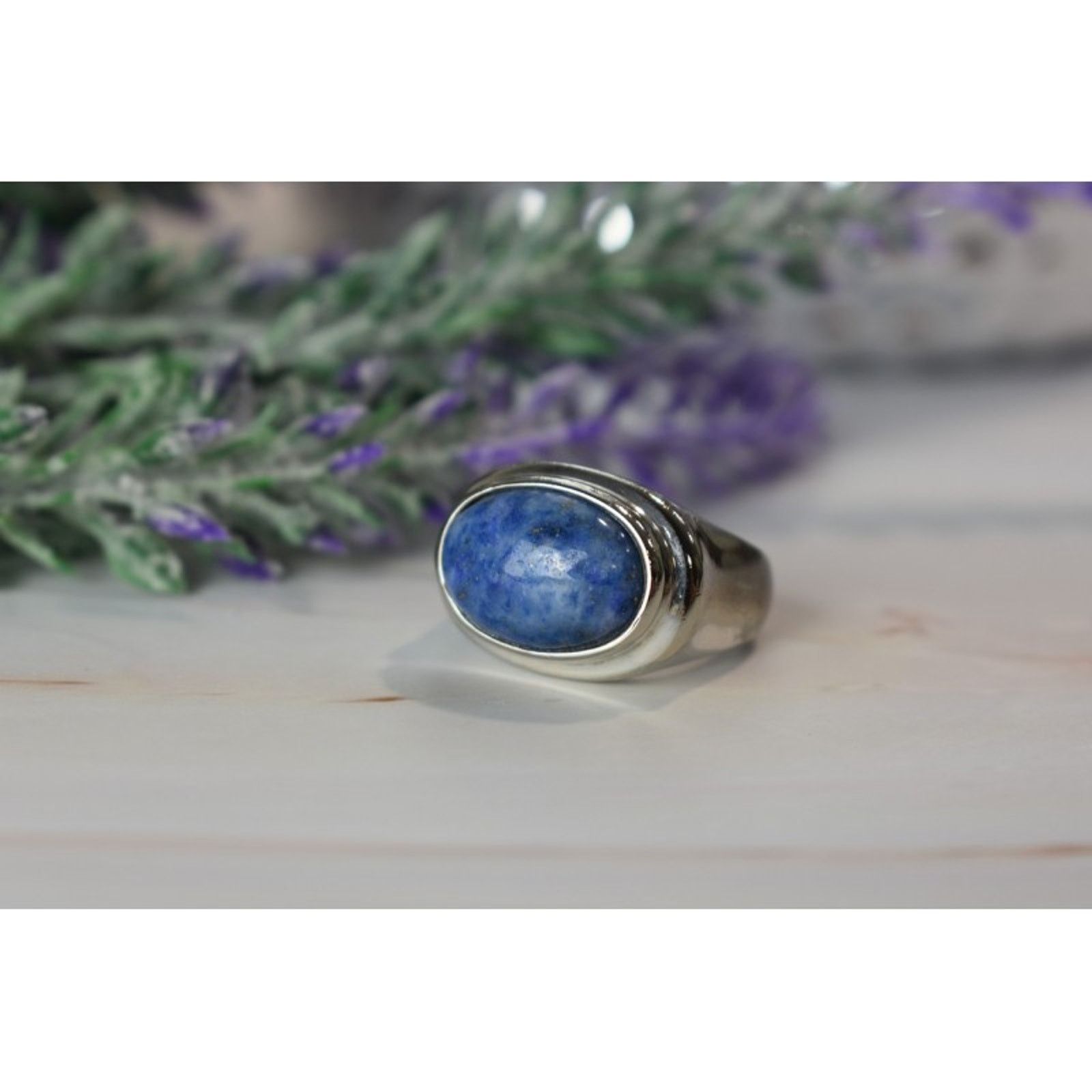 Jewelry VINTAGE 925 STERLING SILVER SODALITE RING SIZE 6.5 Size ONE SIZE - 10 Thumbnail