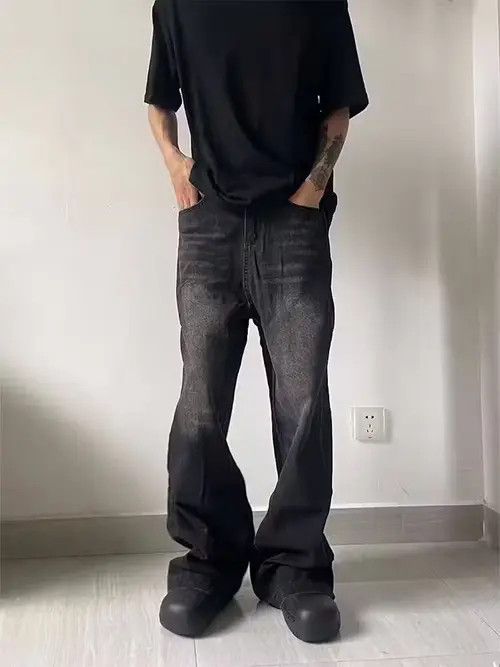 Japanese Brand × Jean Vintage washed black rippled rare jeans Size US 30 / EU 46 - 2 Thumbnail