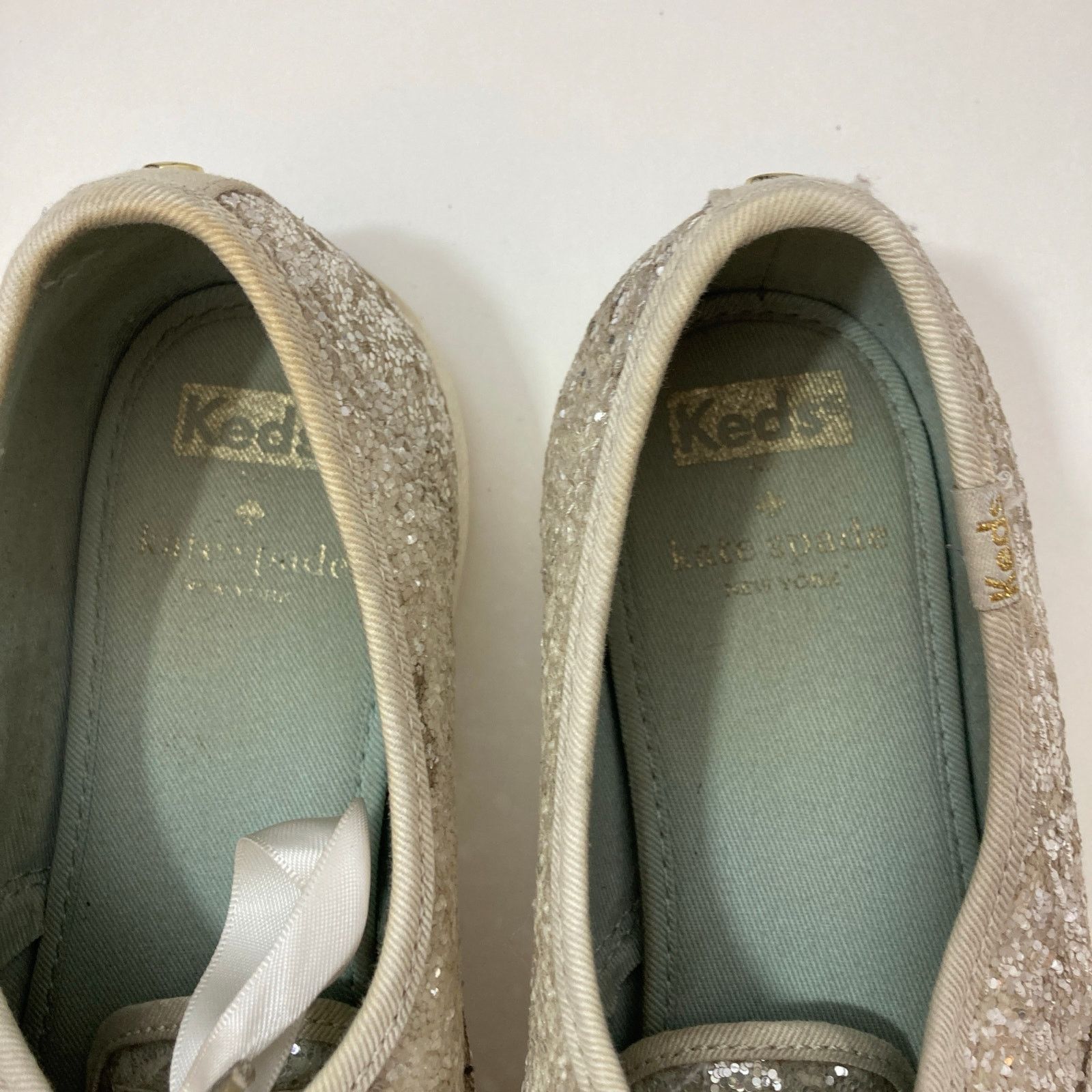 Kate Spade Keds x Kate Spade New York Champion Glitter Cream Sneakers Size US 8.5 / IT 38.5 - 5 Thumbnail