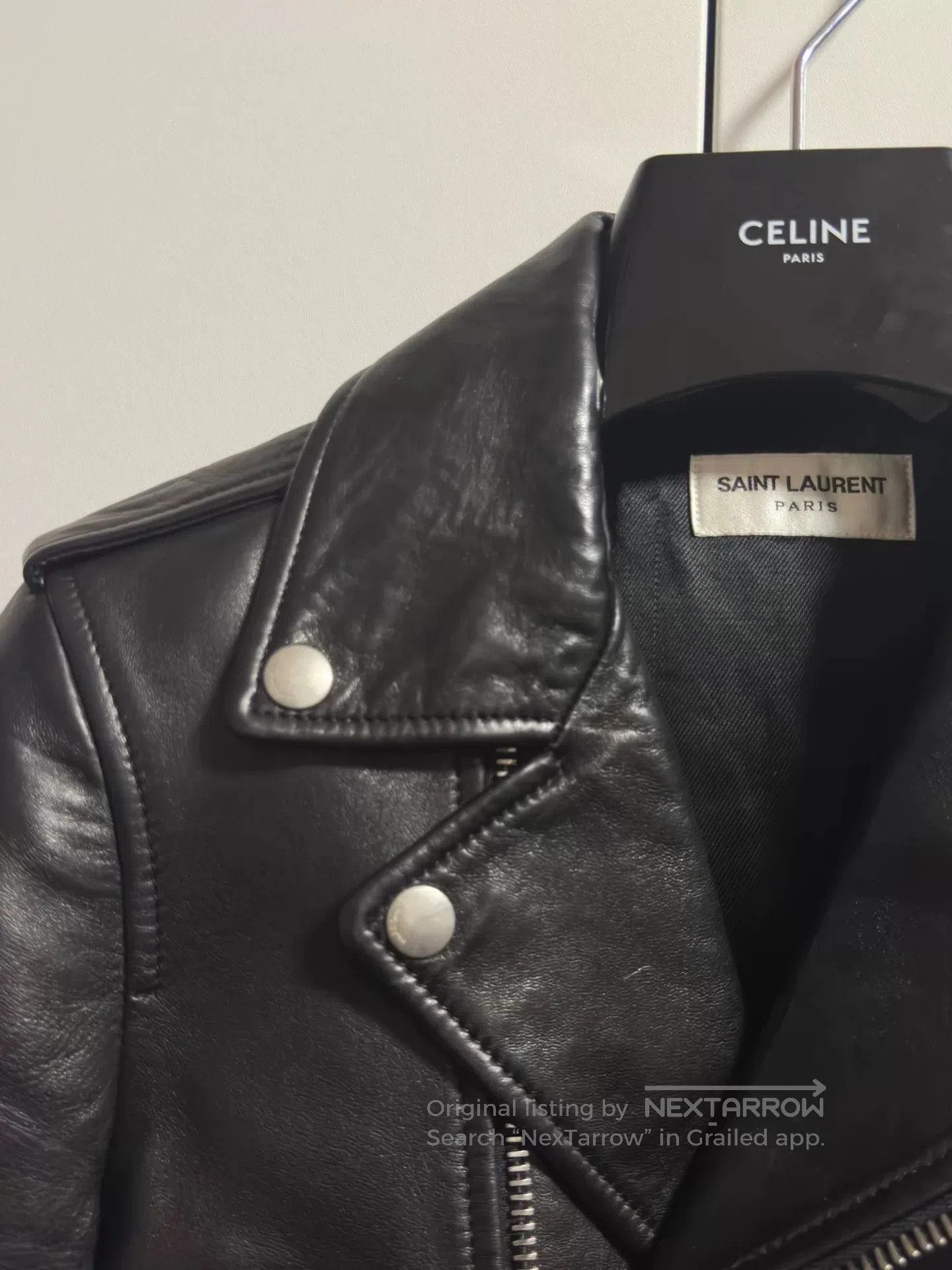 Saint Laurent Paris classic black leather biker jacket for women. Size S / US 4 / IT 40 - 2 Thumbnail
