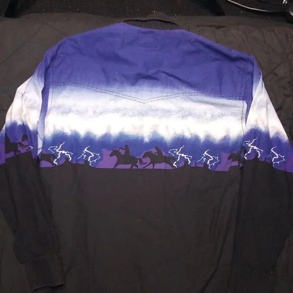 Vintage Vintage Express Rider Storm Cowboys Horseback Button Shirt Size US L / EU 52-54 / 3 - 4 Thumbnail