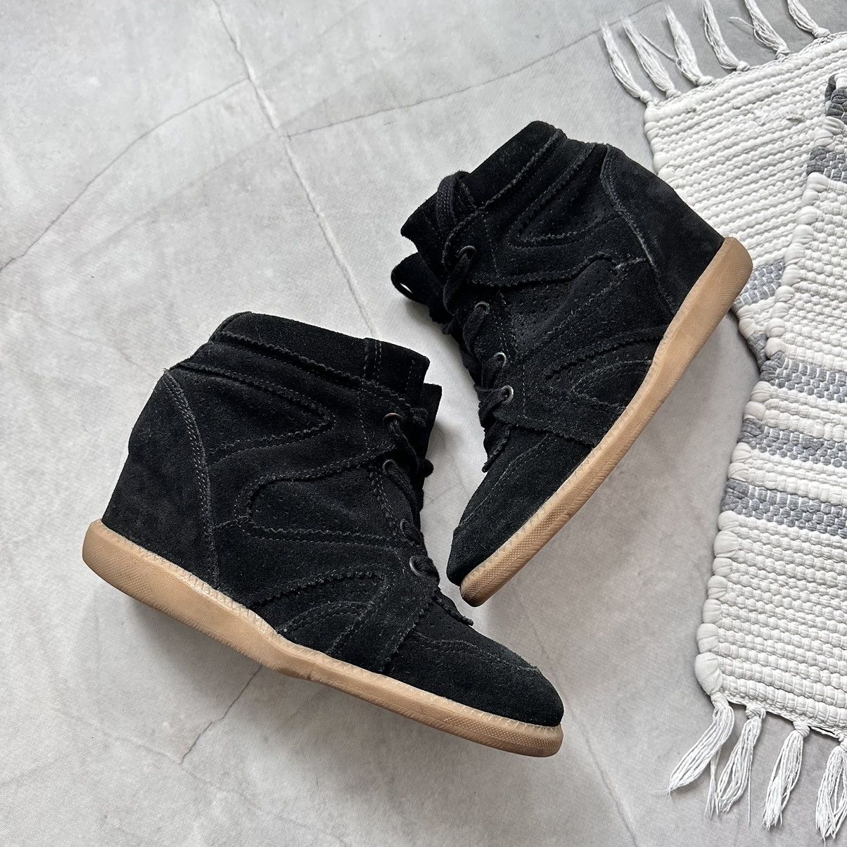 Isabel Marant 00s Isabel Marant Vibe Bobby Bekett Wedge Sneakers Shoes Size US 7 / IT 37 - 2 Thumbnail