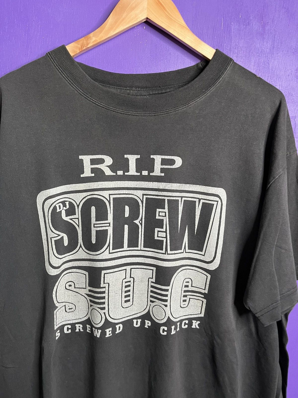 Vintage Vintage ‘00s RIP DJ screw faded memorial t-shirt Size US XXL / EU 58 / 5 - 3 Thumbnail