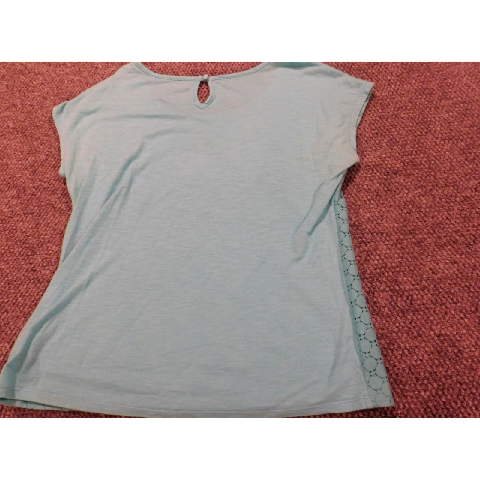 Vintage St.Johns Bay Blouse L Women Blue Plaid Crew Neck Short Sleeve Pullover Cotton Rayon Casual Regular Size L Buttons Size L / US 10 / IT 46 - 6 Thumbnail